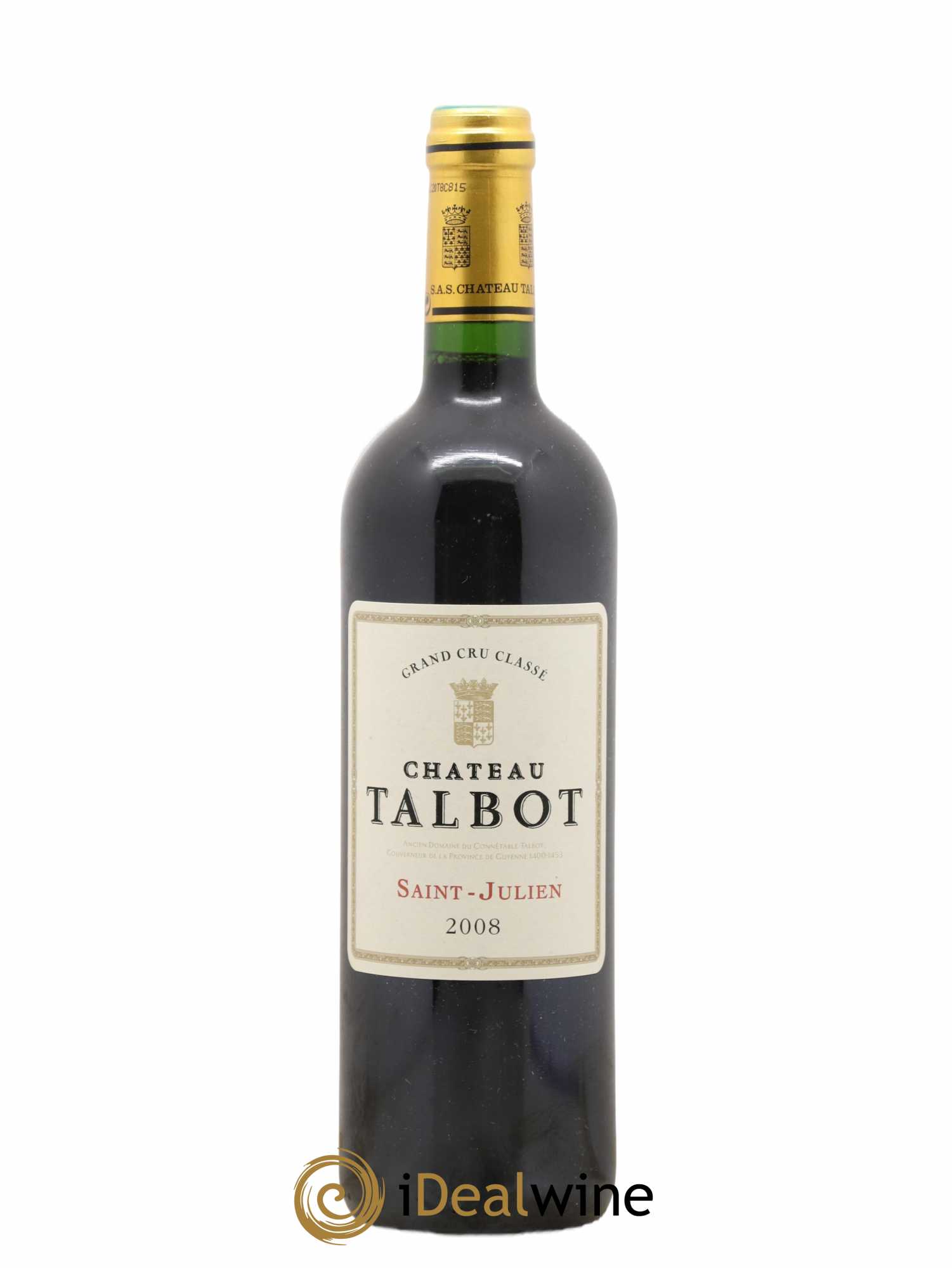 Château Talbot 4ème Grand Cru Classé 2008 - Lot de 1 bouteille - 0