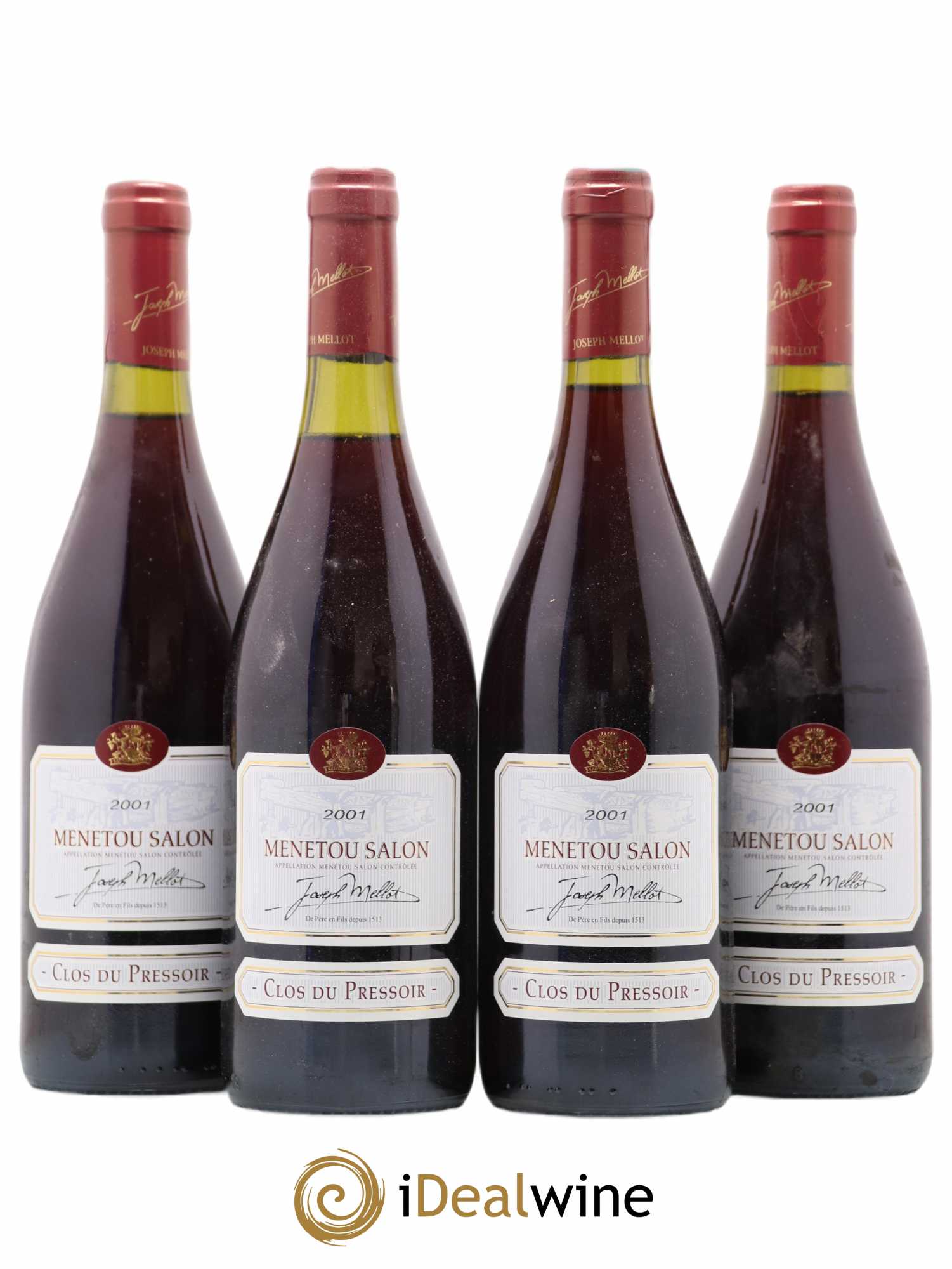 Menetou-Salon Clos du pressoir - Joseph Mellot 2001 - Posten von 4 Flaschen - 0