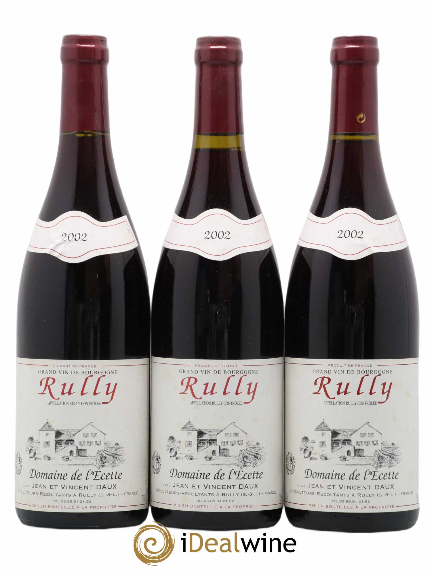 Rully domaine de l'Ecette 2002 - Posten von 3 Flaschen - 0