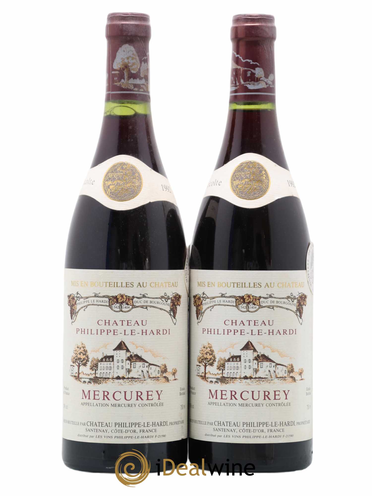 Mercurey Château Philippe Le Hardi 1992 - Posten von 2 Flaschen - 0