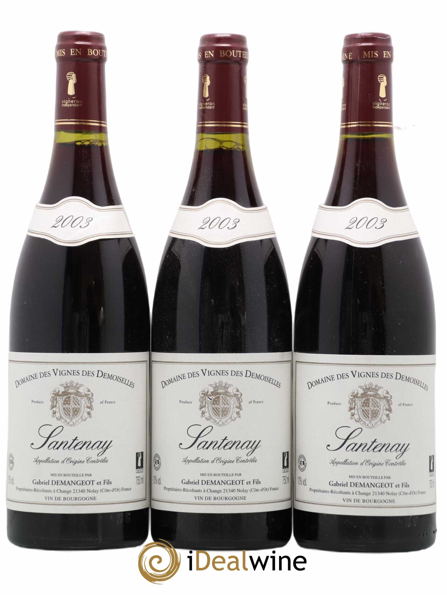 Santenay Domaine des Vignes des Demoiselles Demangeot 2003 - Posten von 3 Flaschen - 0
