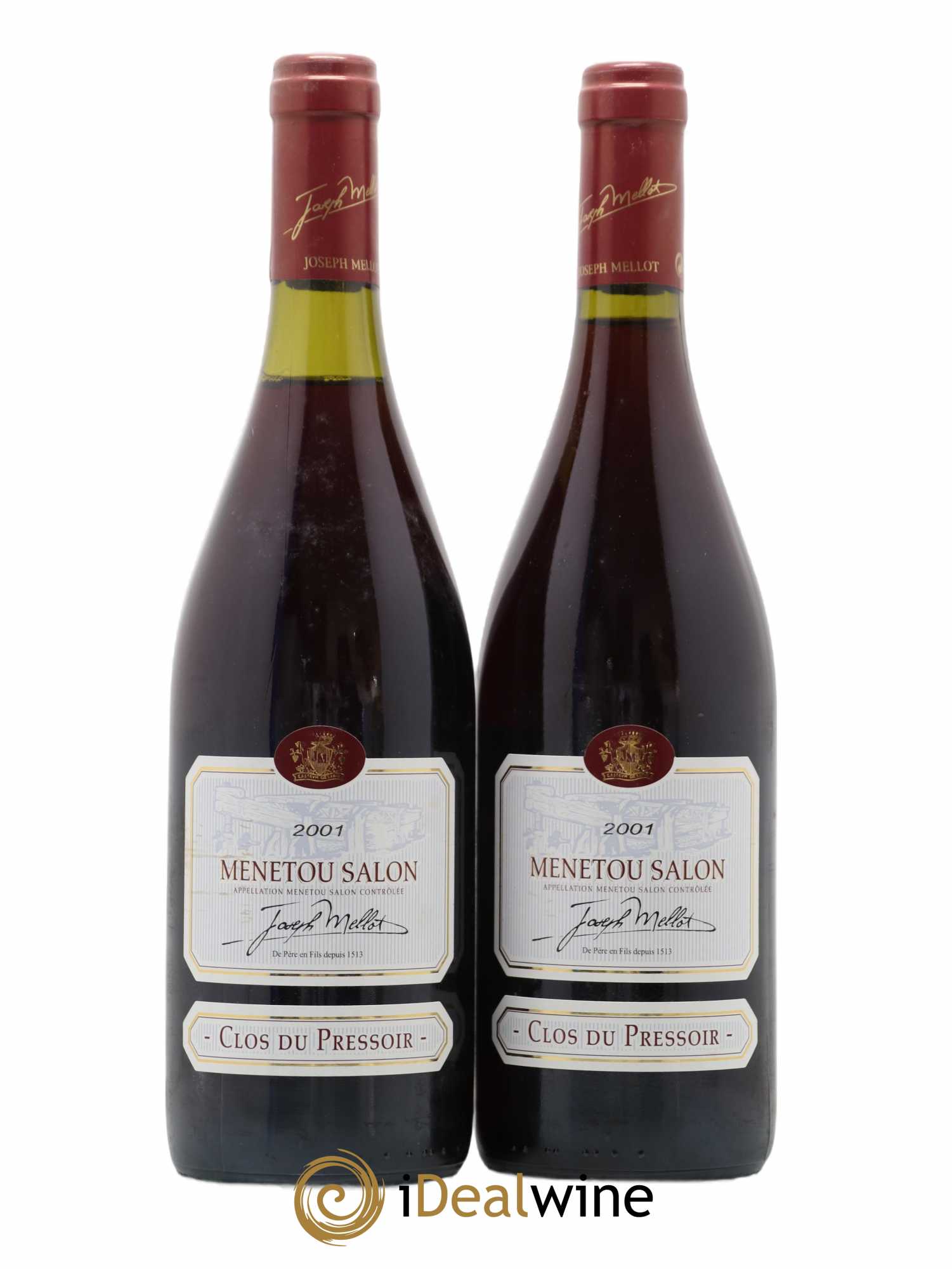 Menetou-Salon Clos du pressoir - Joseph Mellot 2001 - Posten von 2 Flaschen - 0