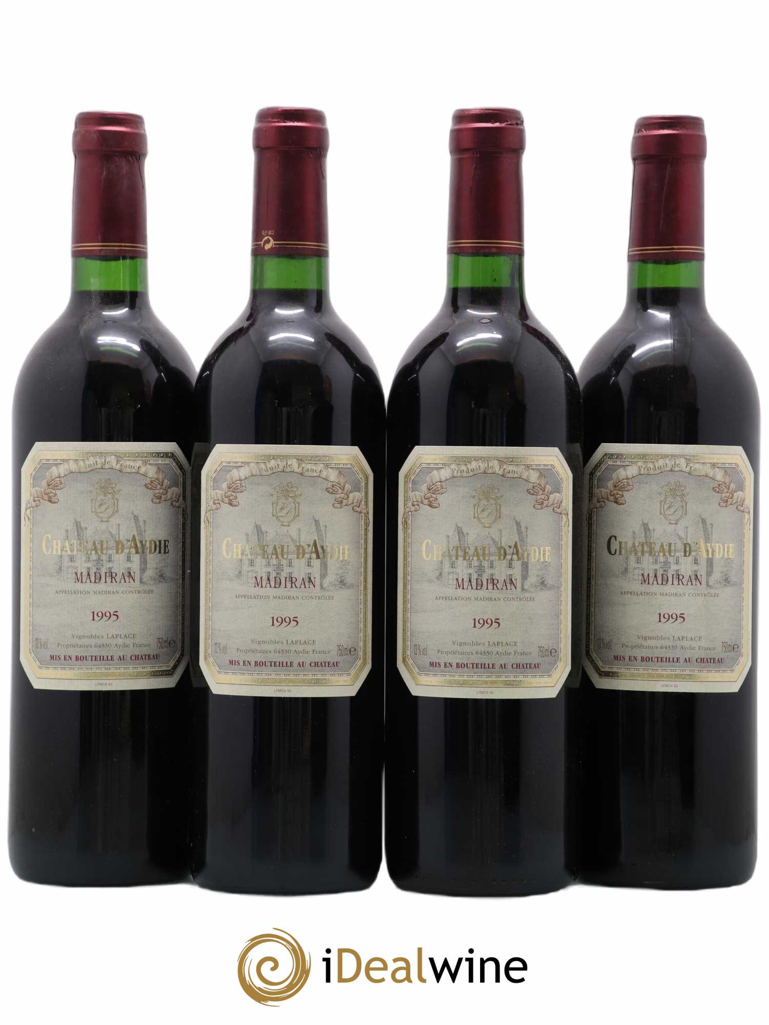 Madiran Château Aydie Famille Laplace 1995 - Lot de 4 bouteilles - 0