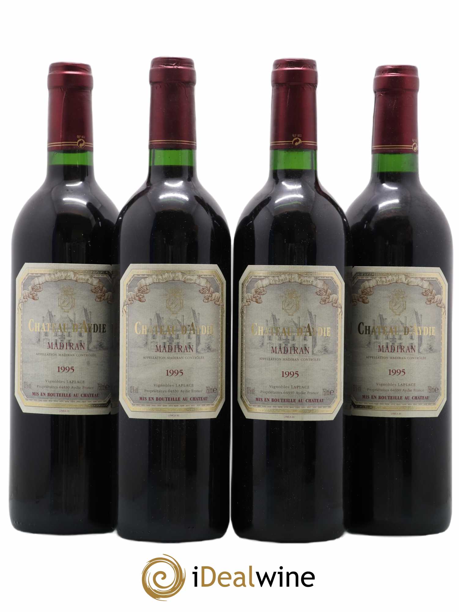 Madiran Château Aydie Famille Laplace 1995 - Lot de 4 bouteilles - 0