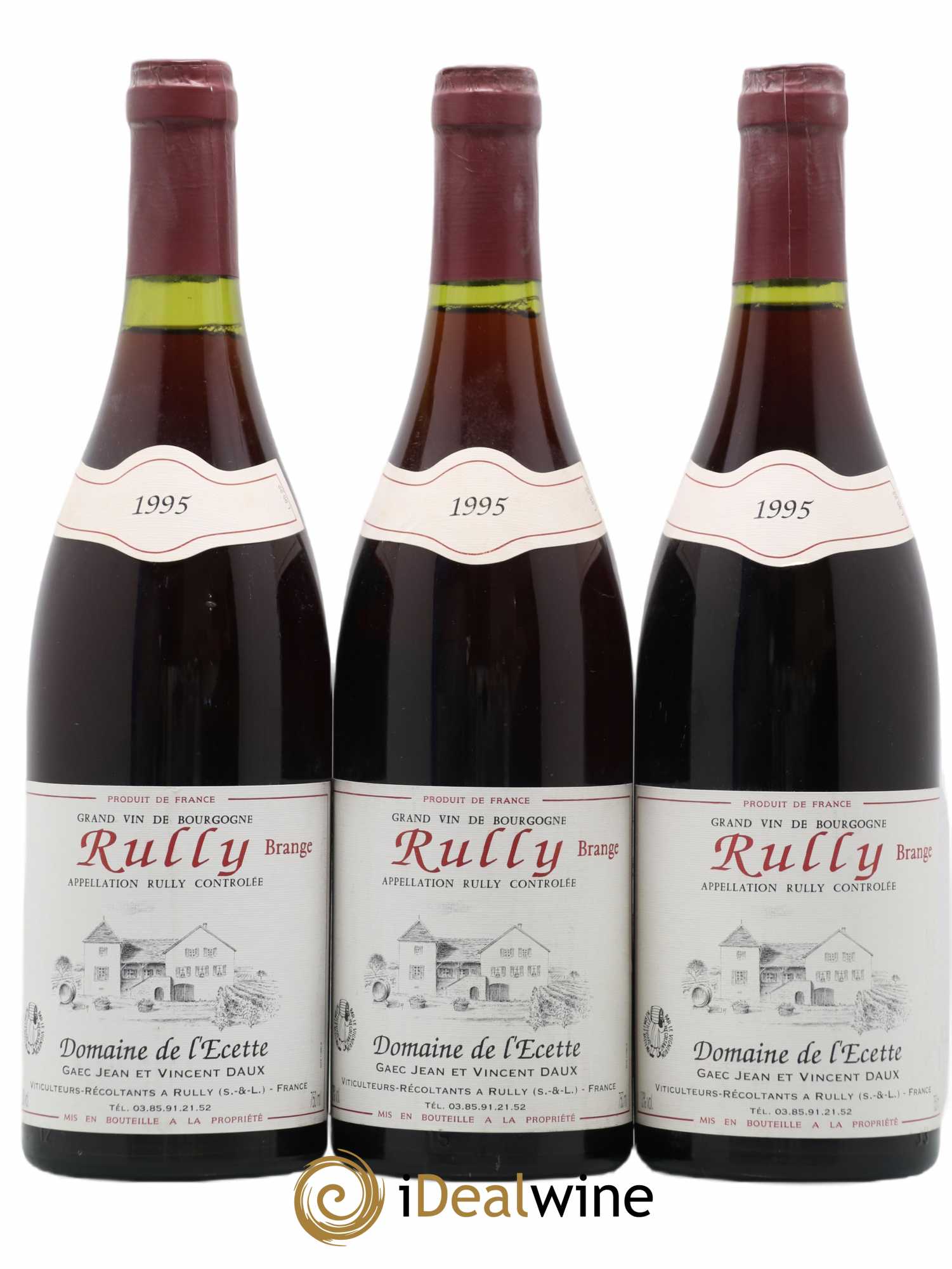 Rully domaine de l'Ecette (sans prix de réserve) 1995 - Lotto di 3 bottiglie - 0