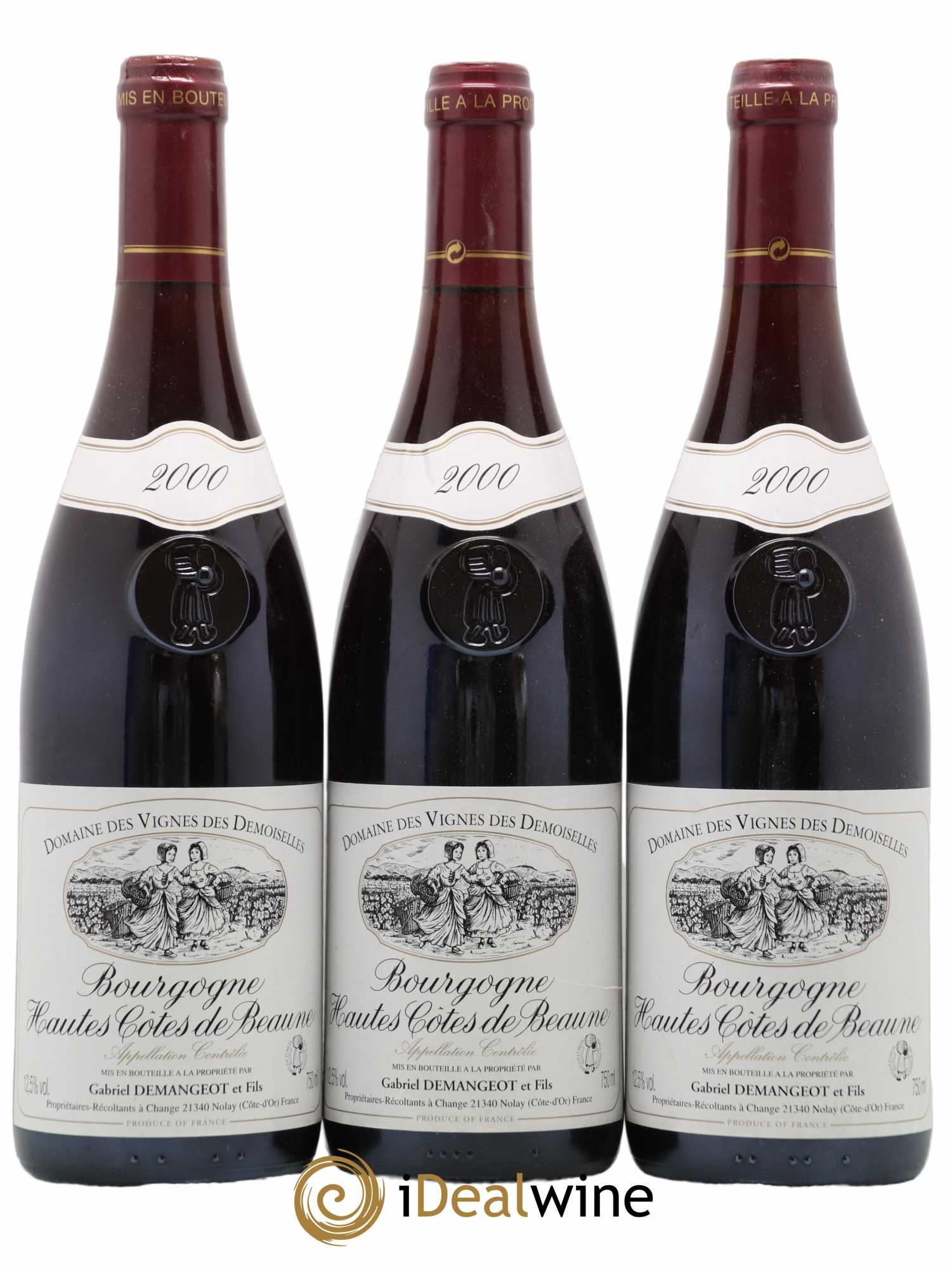 Hautes-Côtes de Beaune Domaine Des Vignes Des Demoiselles - Demangeot 2000 - Posten von 3 Flaschen - 0