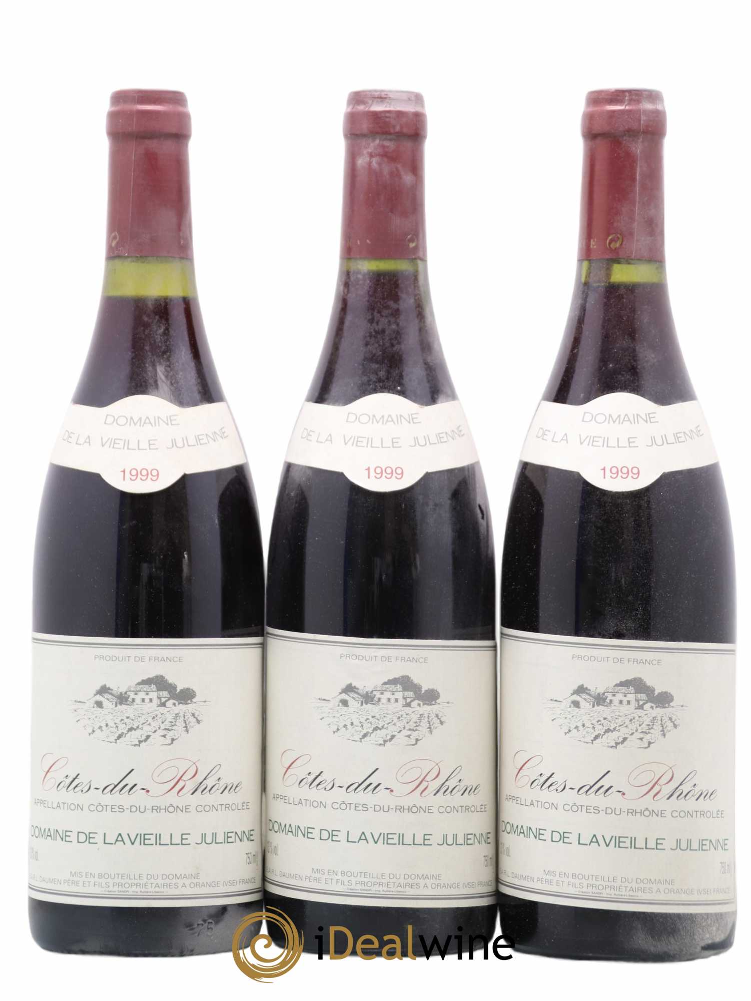 Côtes-du-Rhône Domaine De La Vieille Julienne 1999 - Posten von 3 Flaschen - 0