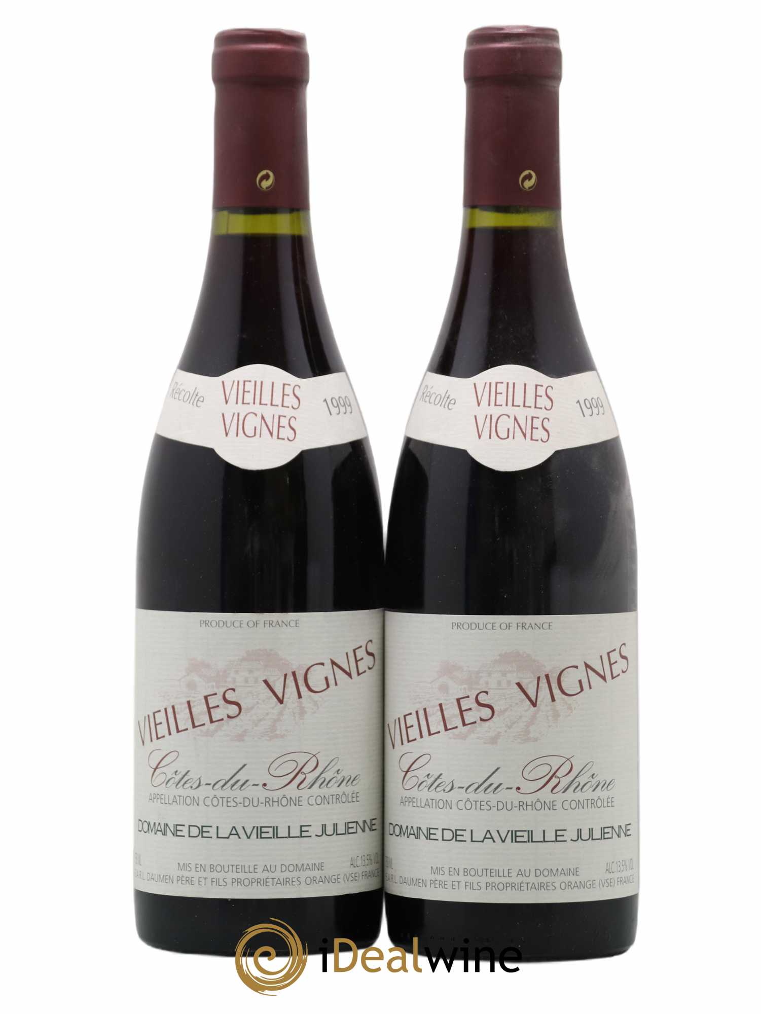 Côtes-du-Rhône Vieilles Vignes Domaine De La Vieille Julienne 1999 - Posten von 2 Flaschen - 0