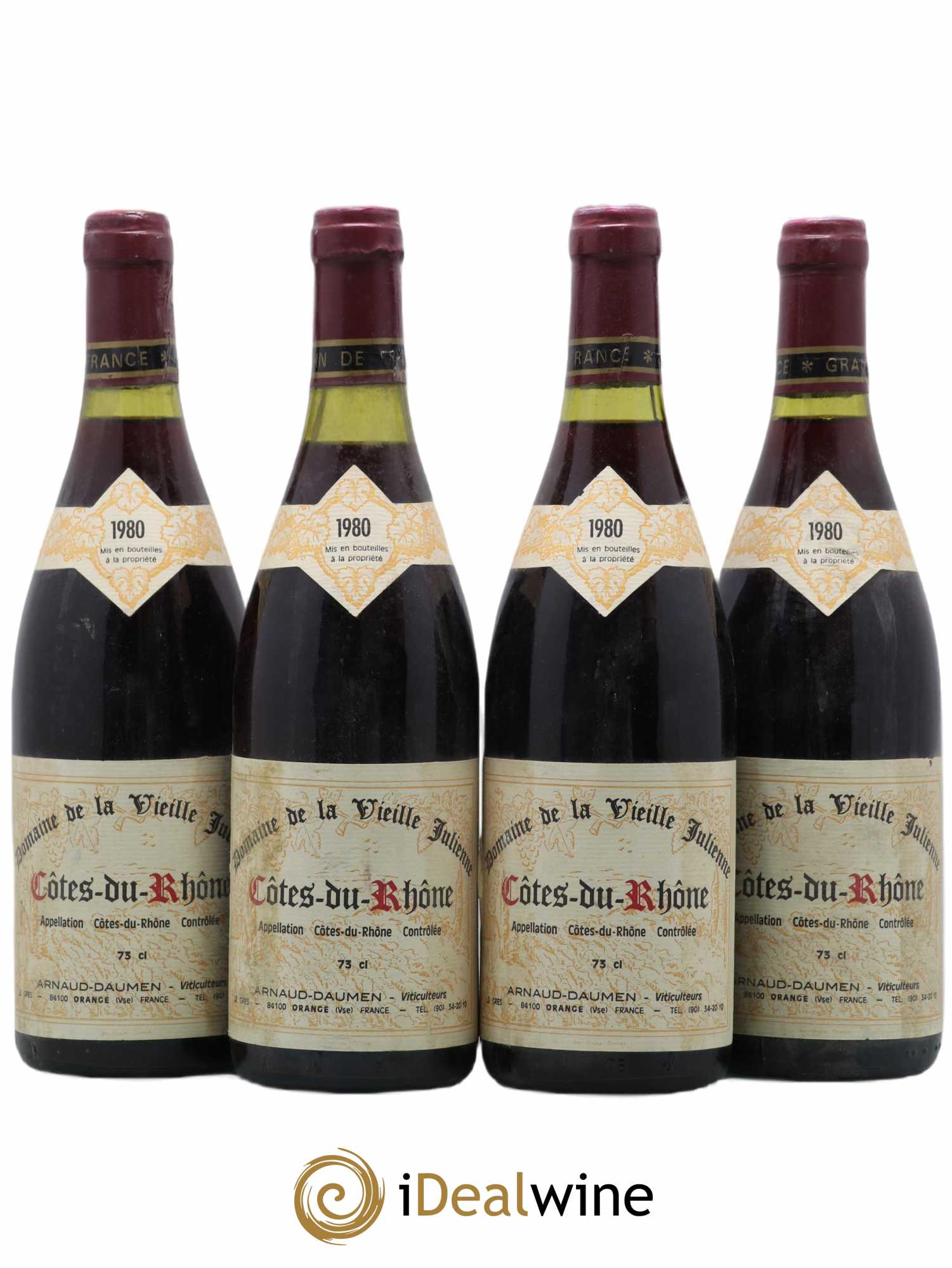 Côtes-du-Rhône Domaine De La Vieille Julienne 1980 - Posten von 4 Flaschen - 0