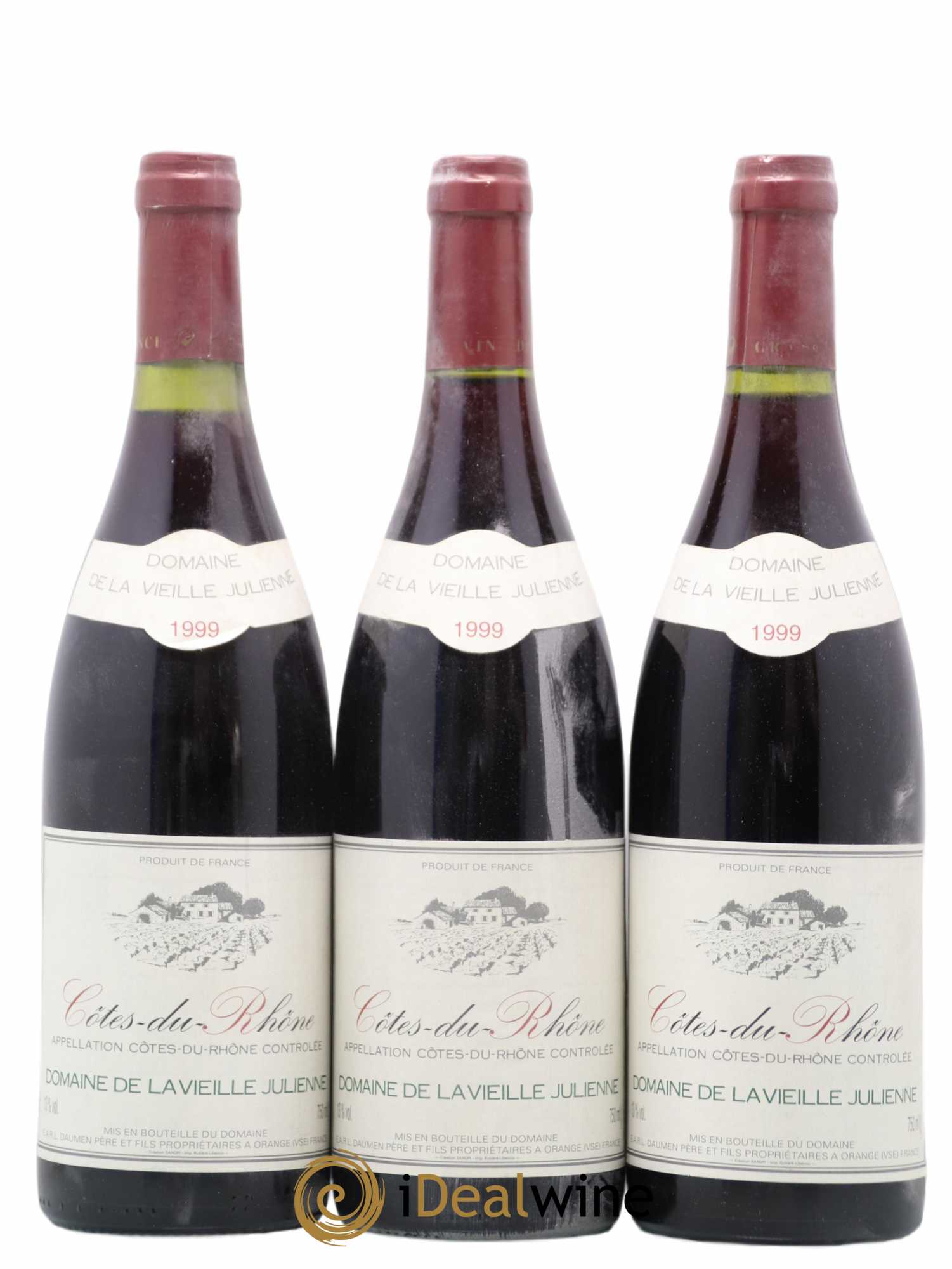 Côtes-du-Rhône Domaine De La Vieille Julienne 1999 - Posten von 3 Flaschen - 0