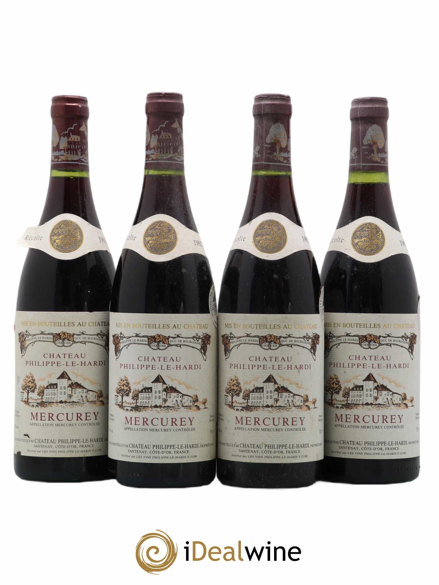 Mercurey Château Philippe Le Hardi 1992 - Posten von 4 Flaschen - 0