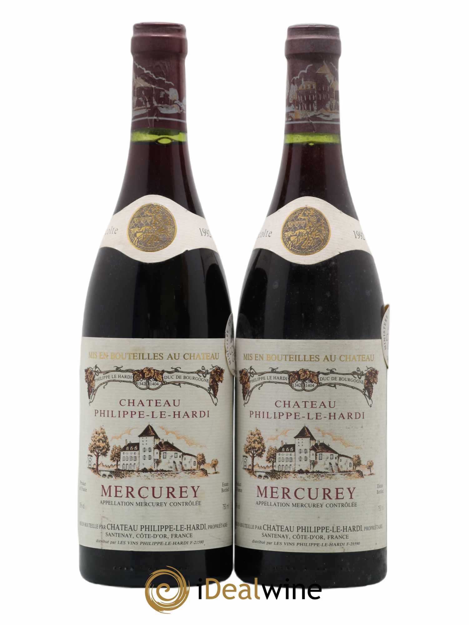 Mercurey Château Philippe Le Hardi 1992 - Posten von 2 Flaschen - 0