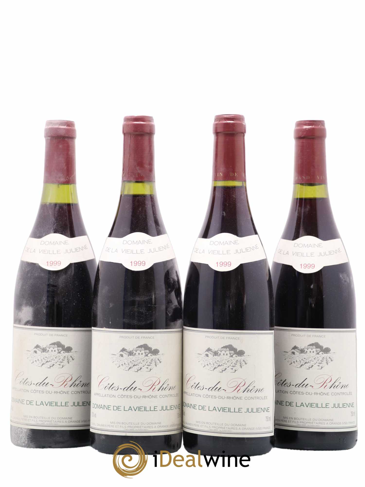 Côtes-du-Rhône Domaine De La Vieille Julienne 1999 - Posten von 4 Flaschen - 0