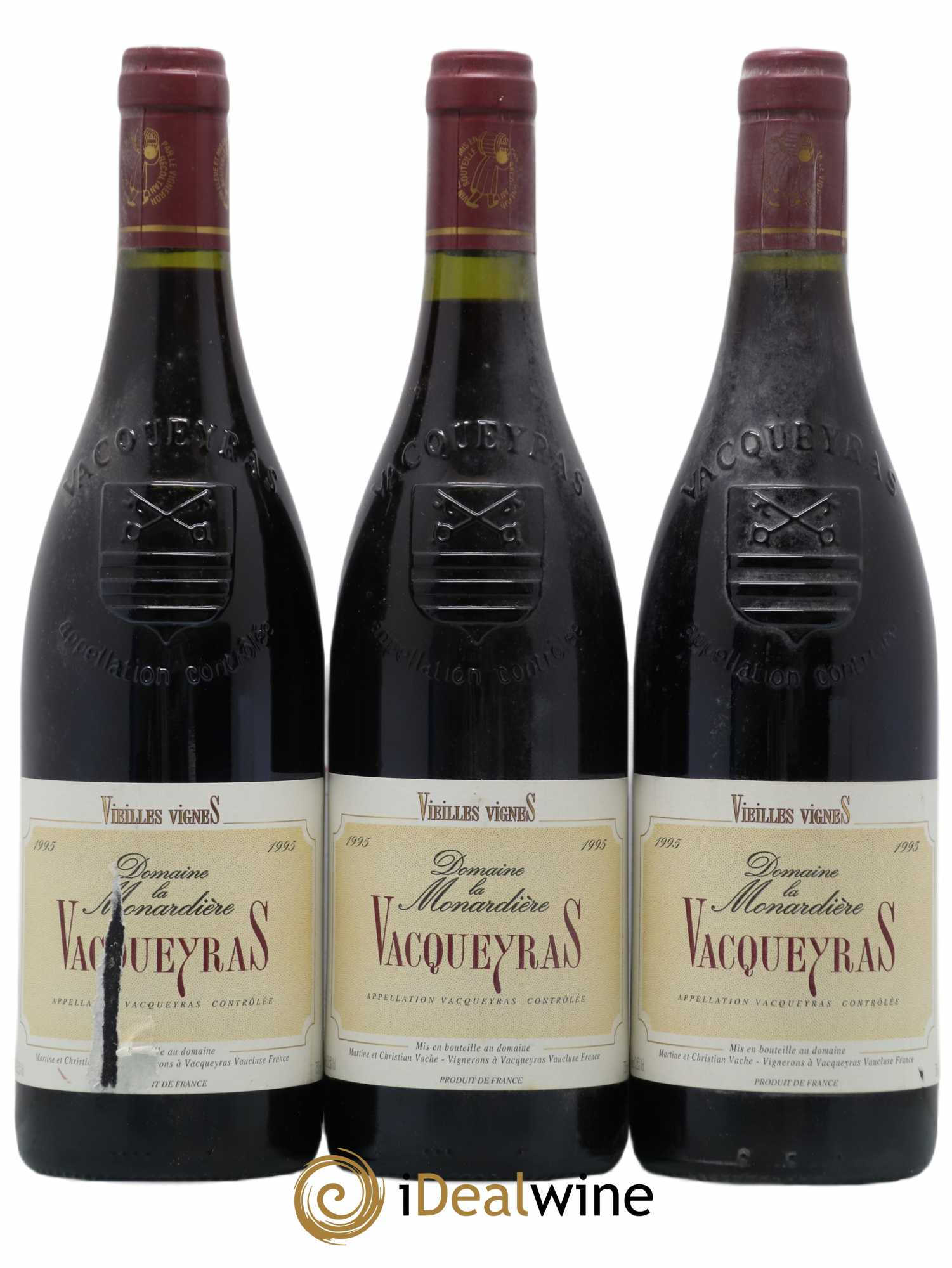 Vacqueyras Vieilles Vignes La Monardière (Domaine) 1995 - Lot de 3 bouteilles - 0