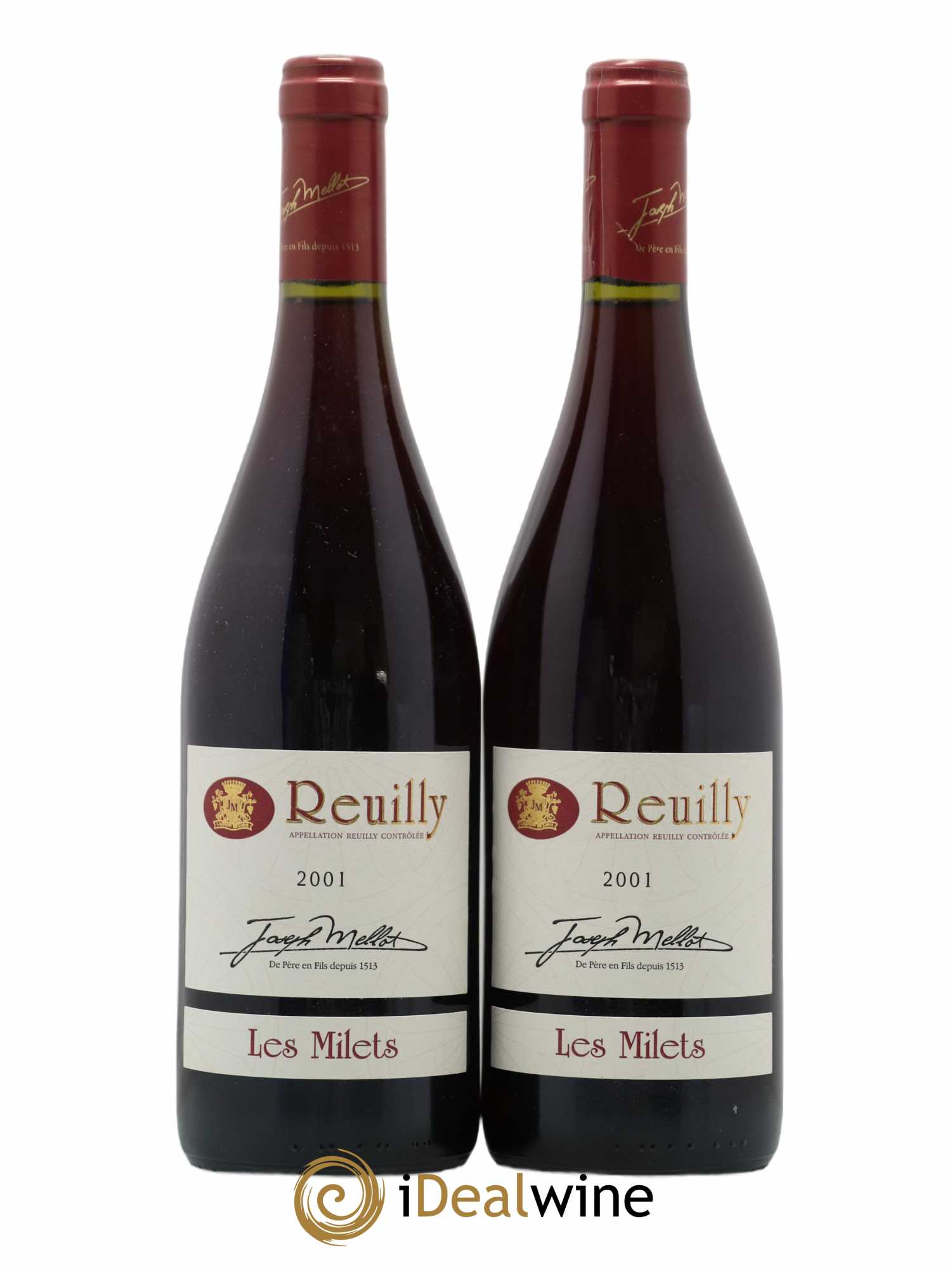 Reuilly Les Milets Joseph Mellot (sans prix de réserve) 2001 - Posten von 2 Flaschen - 0