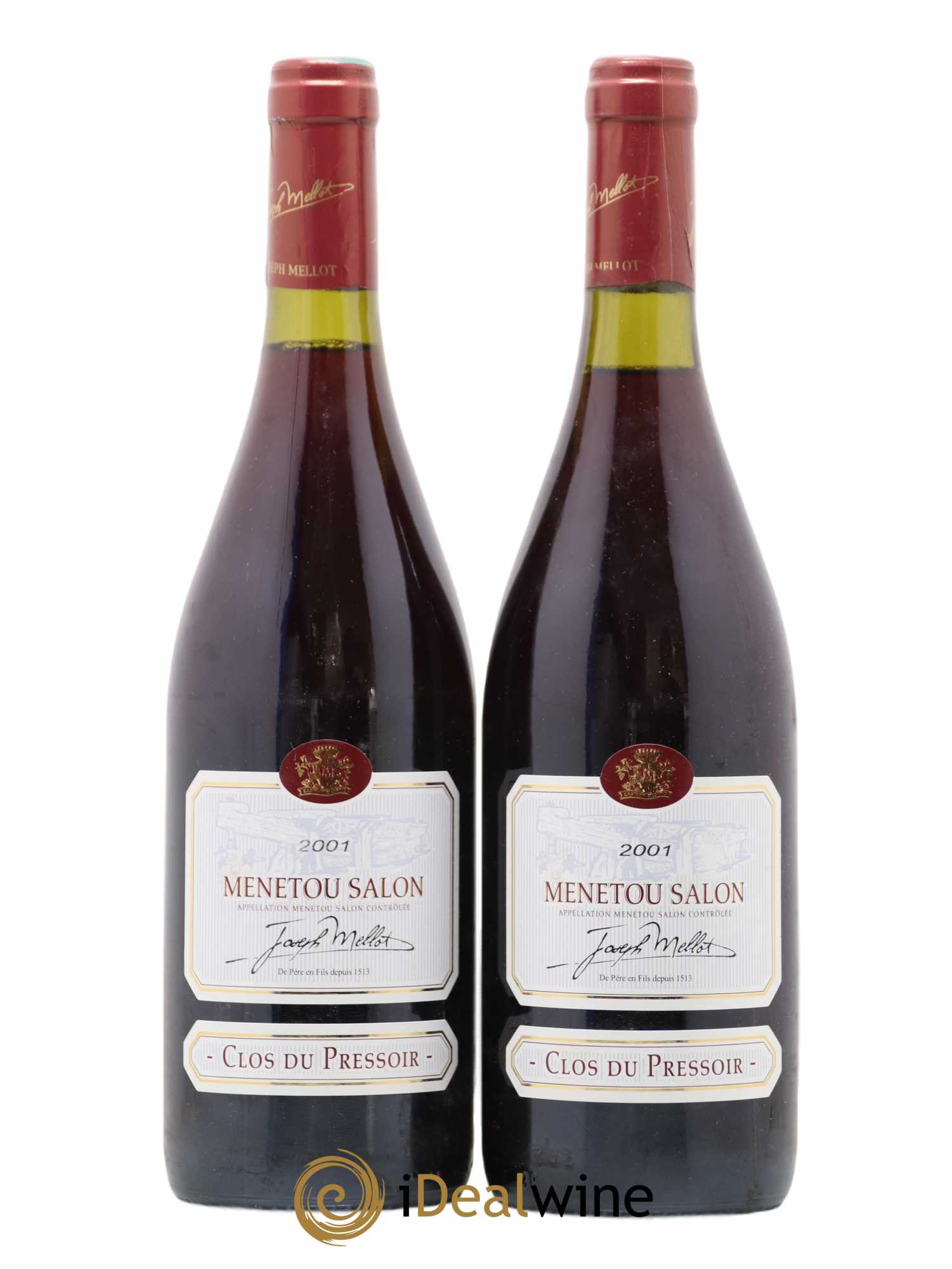 Menetou-Salon Clos du pressoir - Joseph Mellot 2001 - Posten von 2 Flaschen - 0