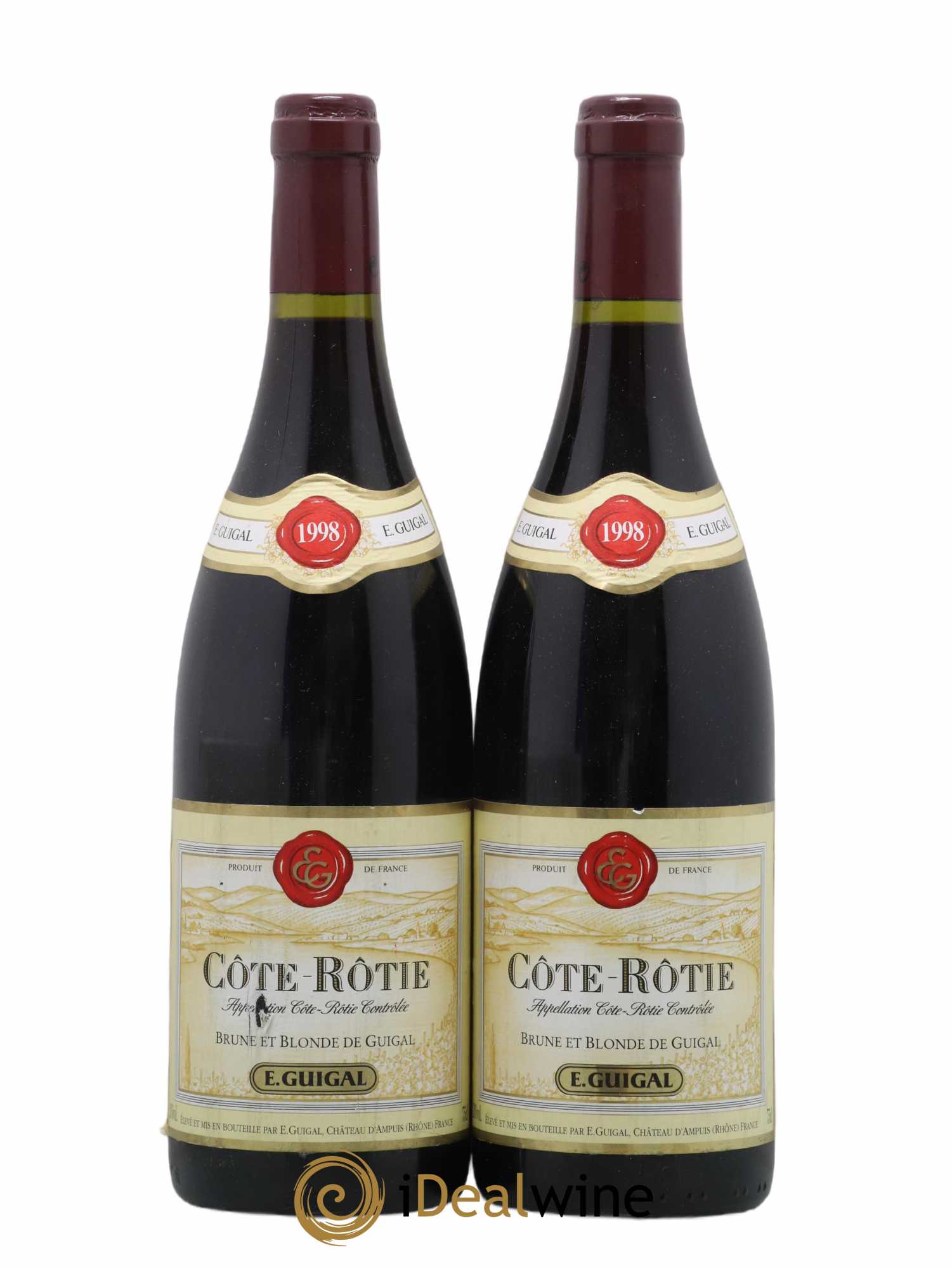 Côte-Rôtie Côtes Brune et Blonde Guigal 1998 - Lot de 2 bouteilles - 0
