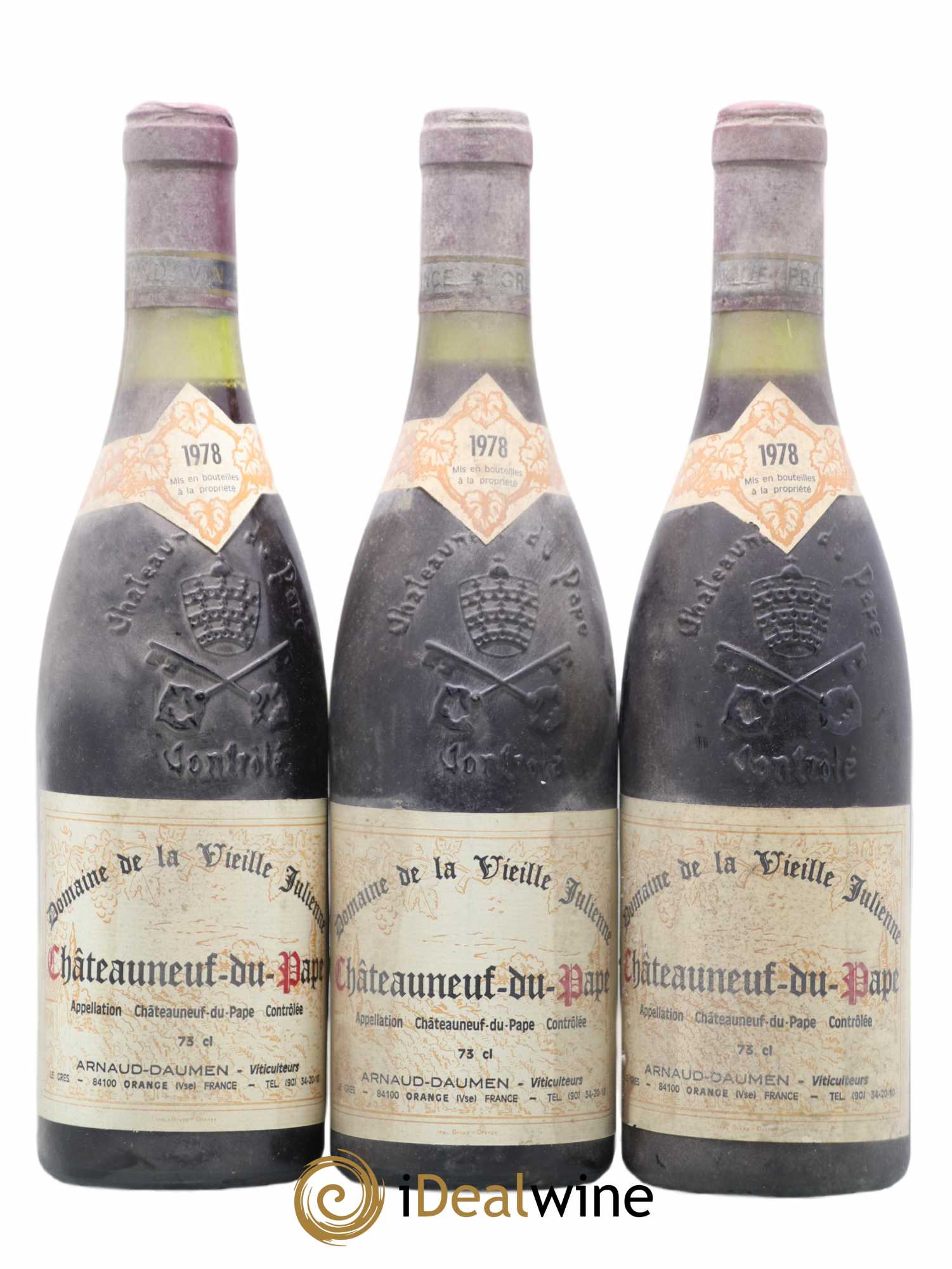 Châteauneuf-du-Pape Vieille Julienne (Domaine de la) Jean-Paul Daumen 1978 - Lot de 3 bouteilles - 0