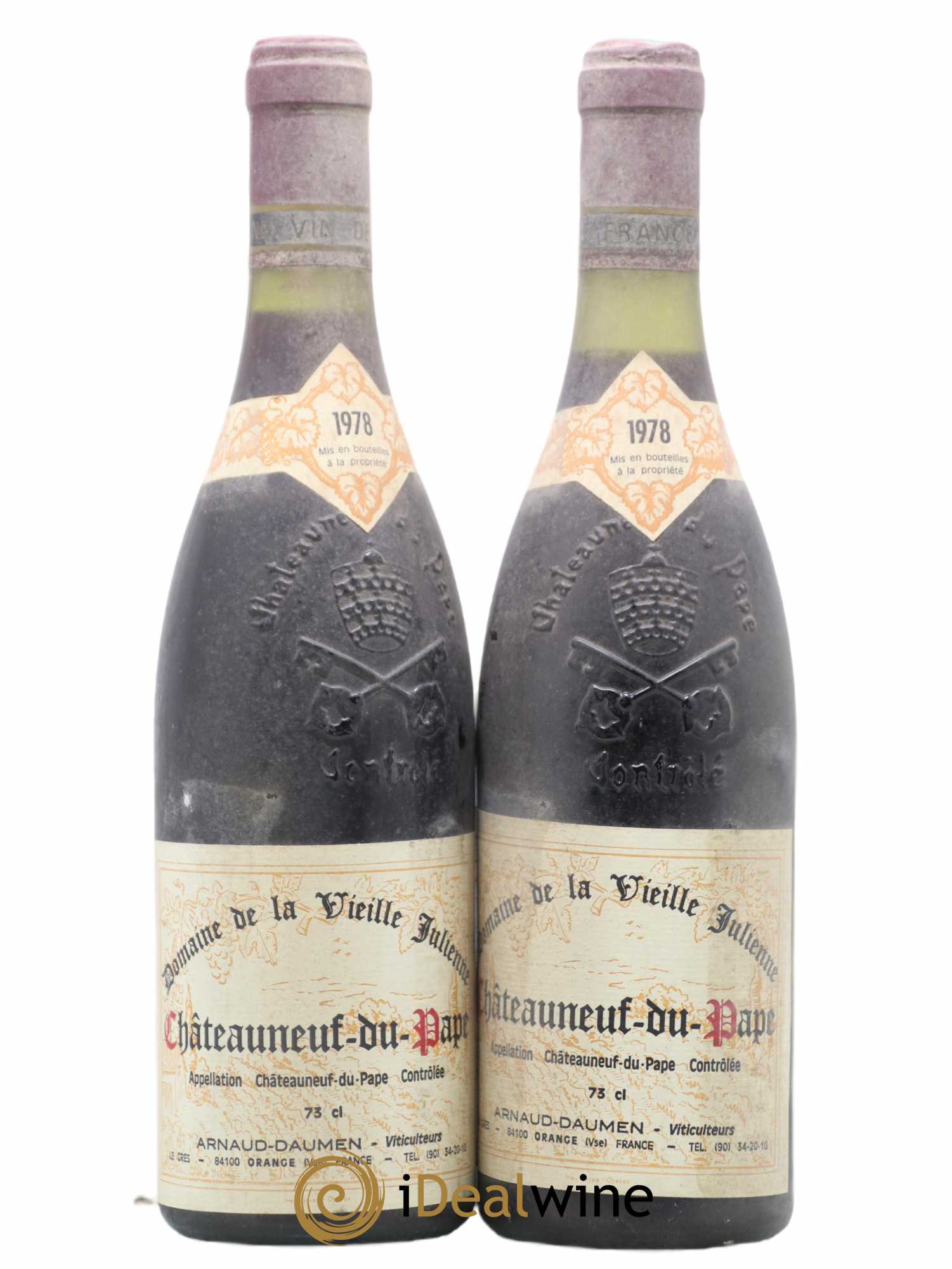 Châteauneuf-du-Pape Vieille Julienne (Domaine de la) Jean-Paul Daumen 1978 - Lot de 2 bouteilles - 0