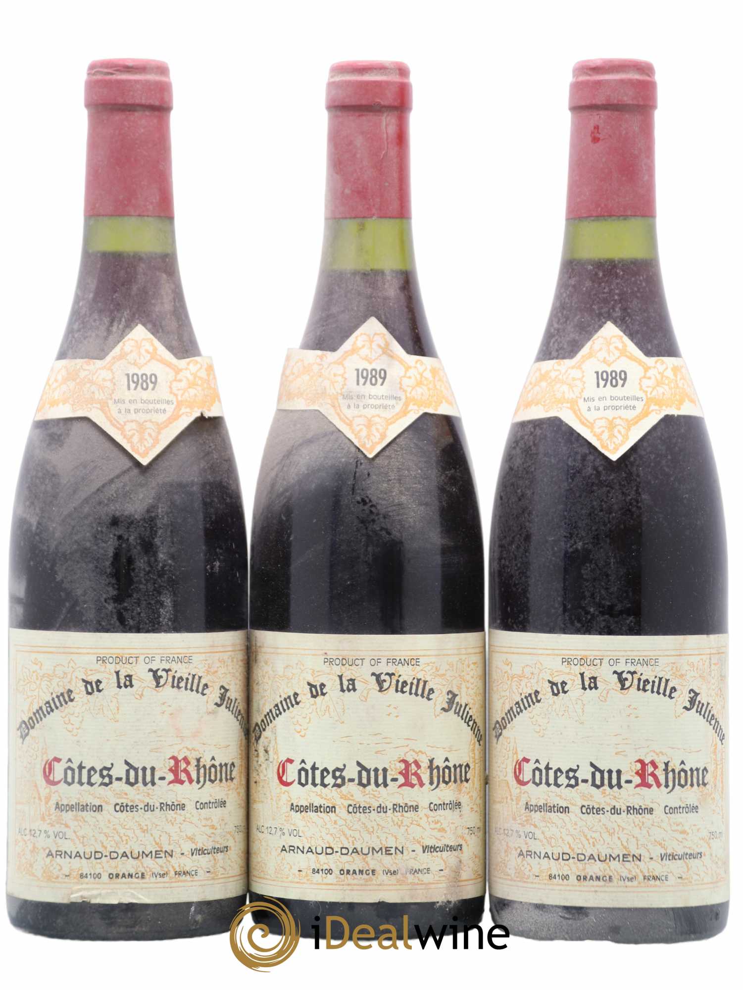 Côtes-du-Rhône Domaine De La Vieille Julienne 1989 - Posten von 3 Flaschen - 0
