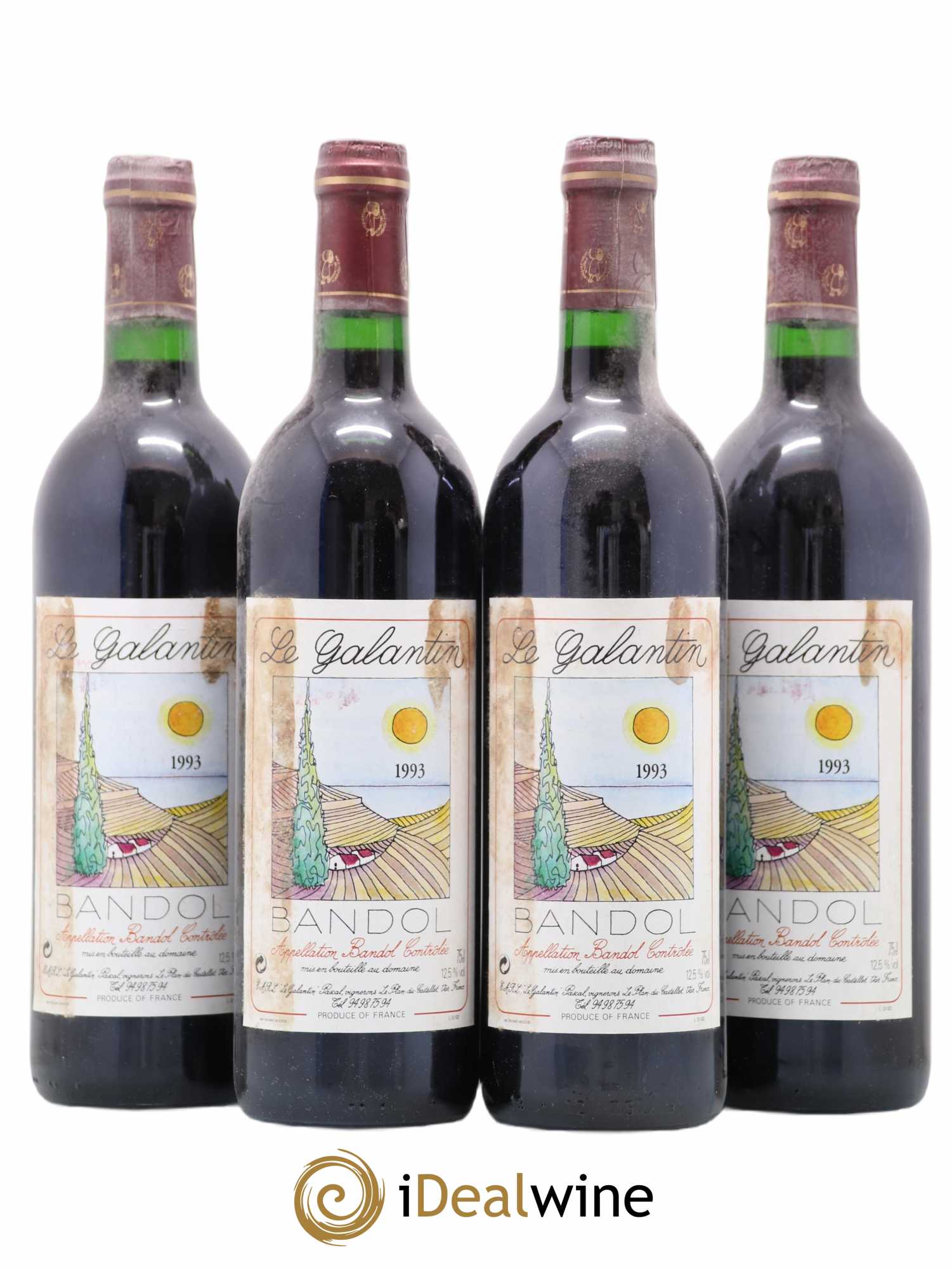 Bandol Le Galantin 1993 - Lot de 4 bouteilles - 0
