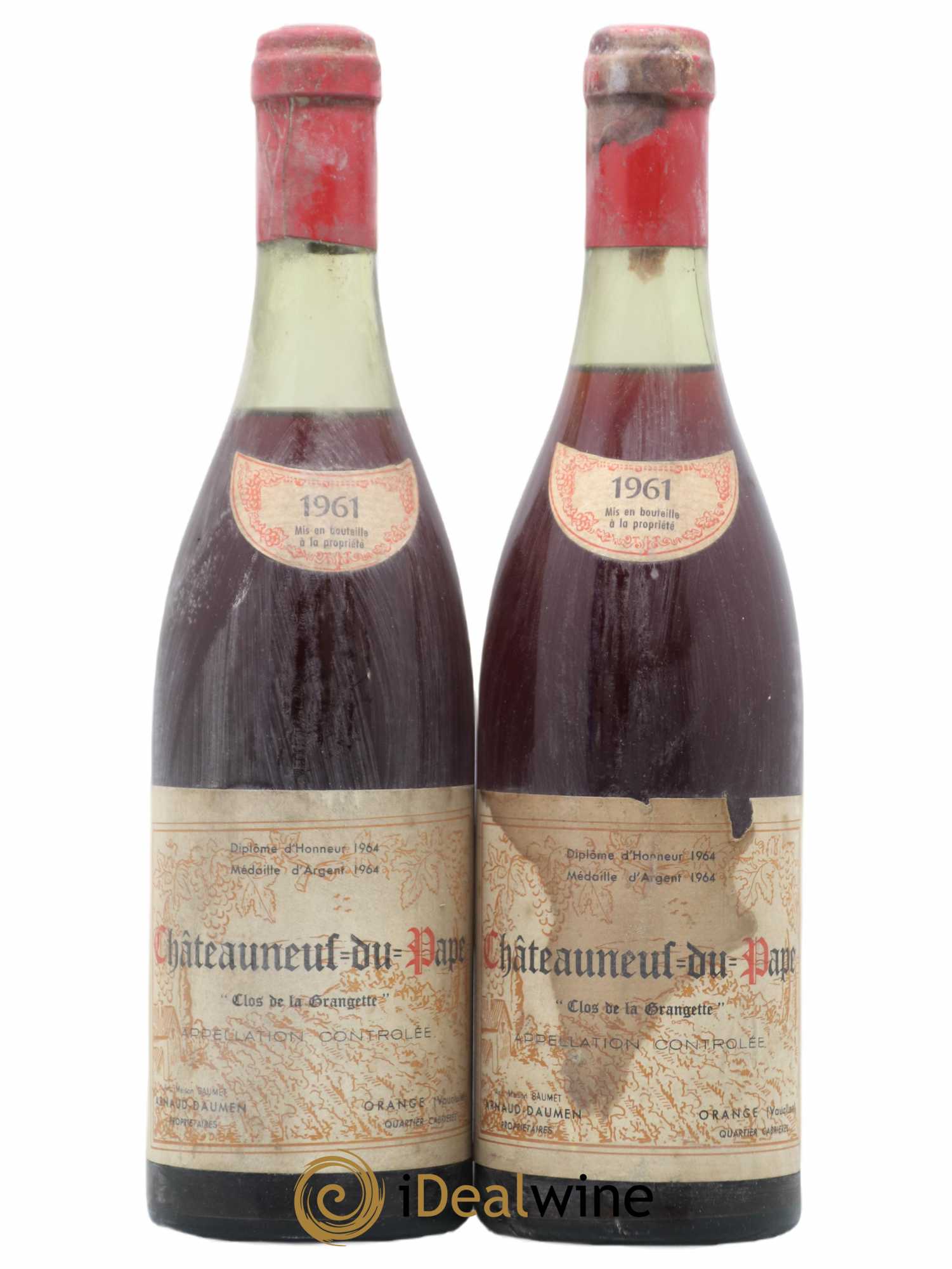 Châteauneuf-du-Pape Clos De La Grangette 1961 - Posten von 2 Flaschen - 0