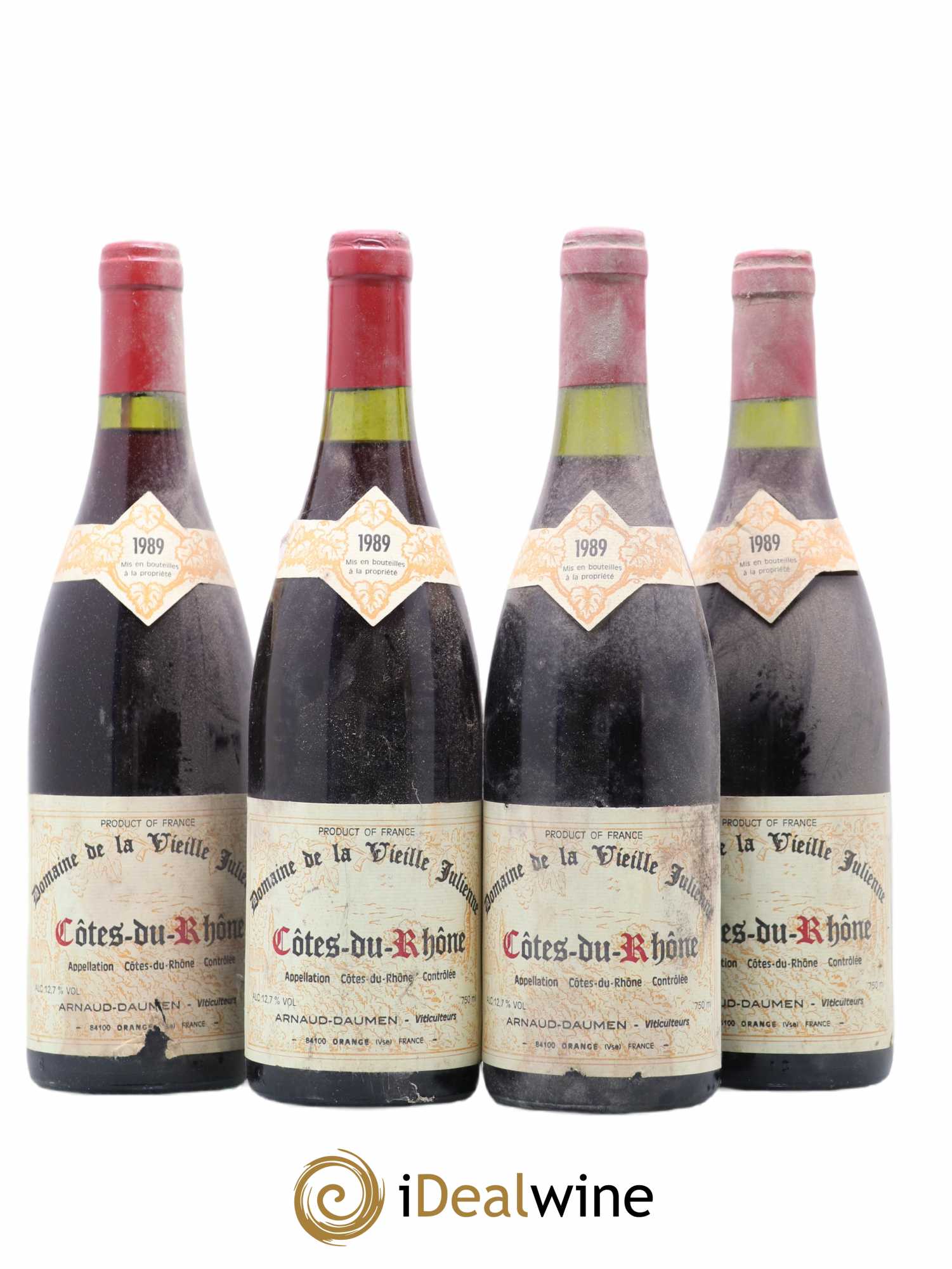Côtes-du-Rhône Domaine De La Vieille Julienne 1989 - Posten von 4 Flaschen - 0