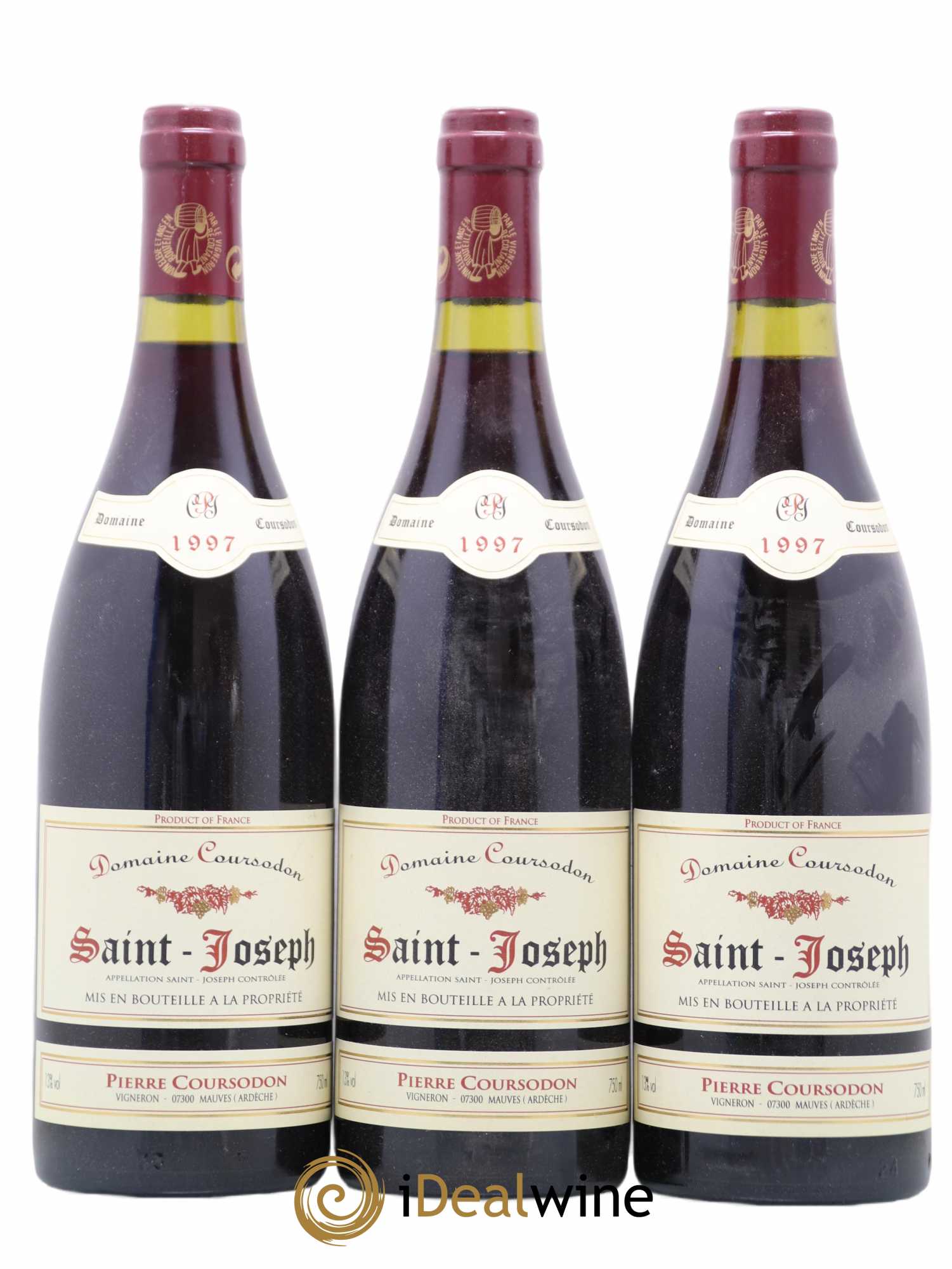 Saint-Joseph Domaine Coursodon 1997 - Posten von 3 Flaschen - 0