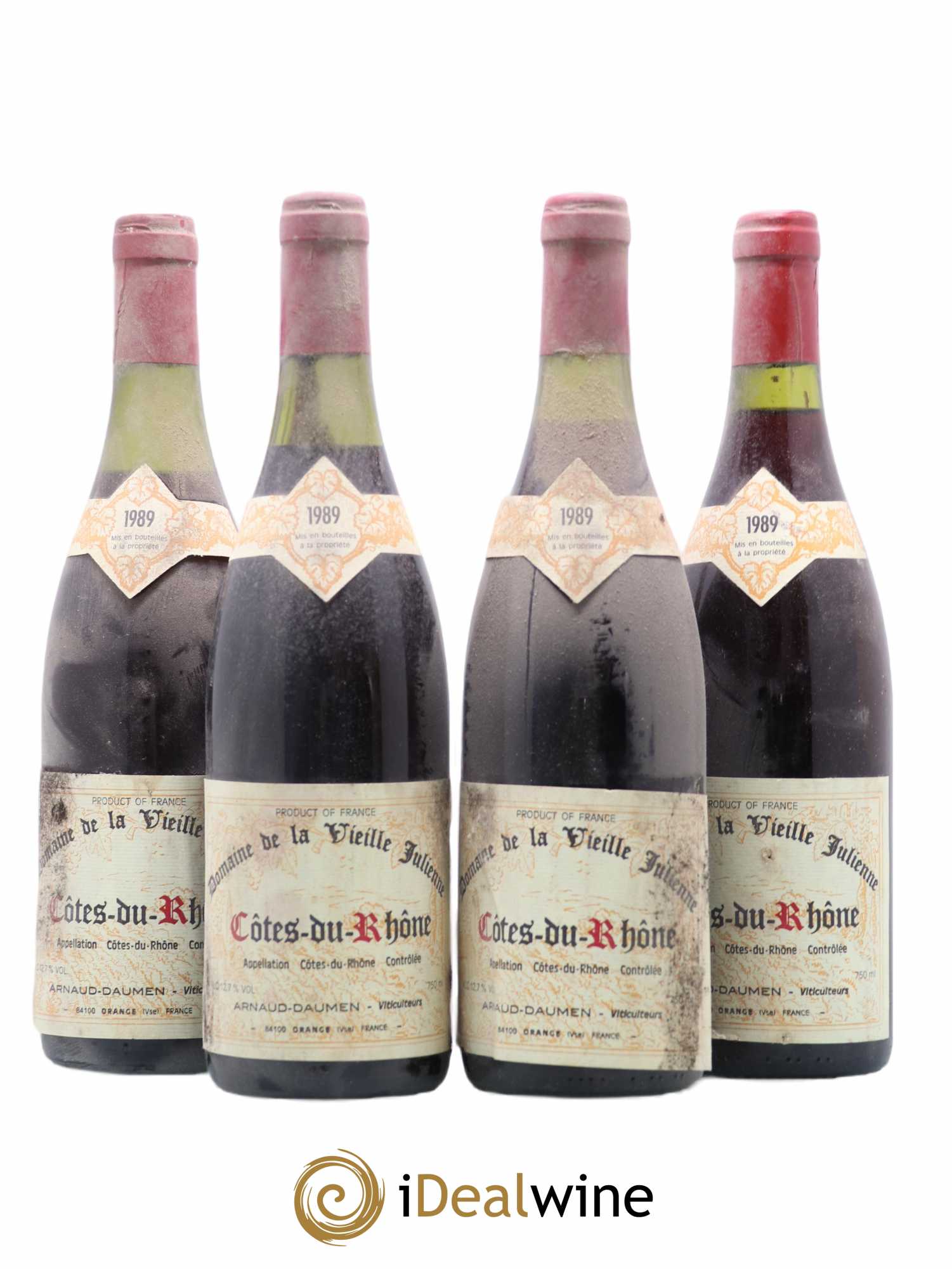 Côtes-du-Rhône Domaine De La Vieille Julienne 1989 - Posten von 4 Flaschen - 0
