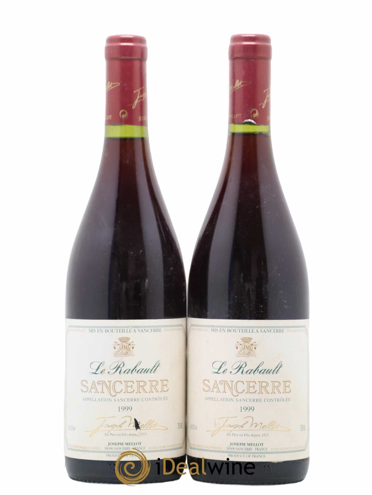 Sancerre Le Rabault Joseph Mellot 1999 - Posten von 2 Flaschen - 0