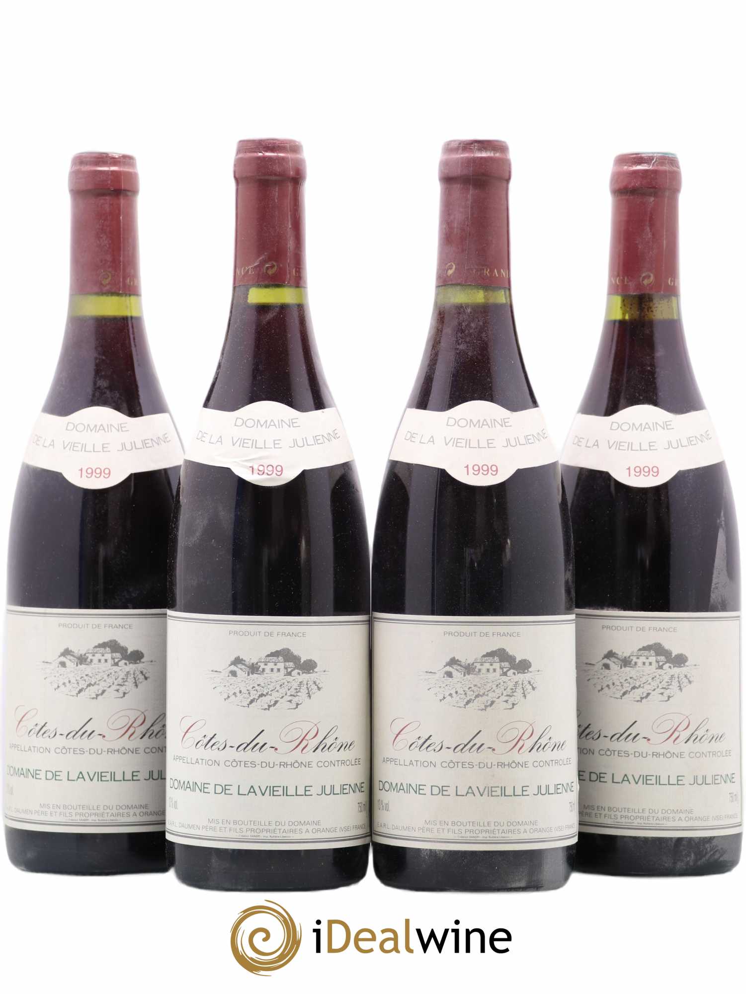Côtes-du-Rhône Domaine De La Vieille Julienne 1999 - Posten von 4 Flaschen - 0