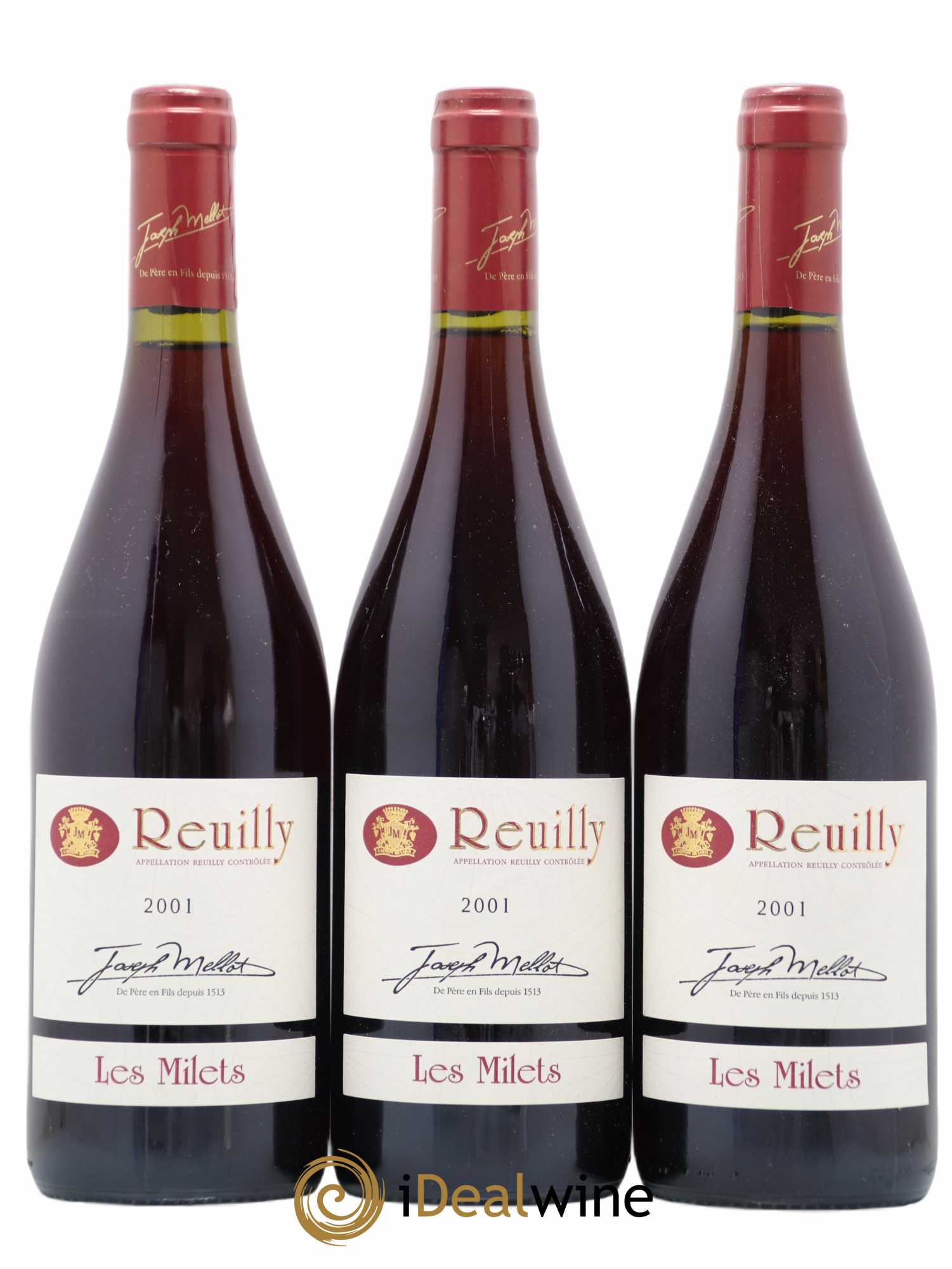 Reuilly Les Milets Joseph Mellot (sans prix de réserve) 2001 - Posten von 3 Flaschen - 0