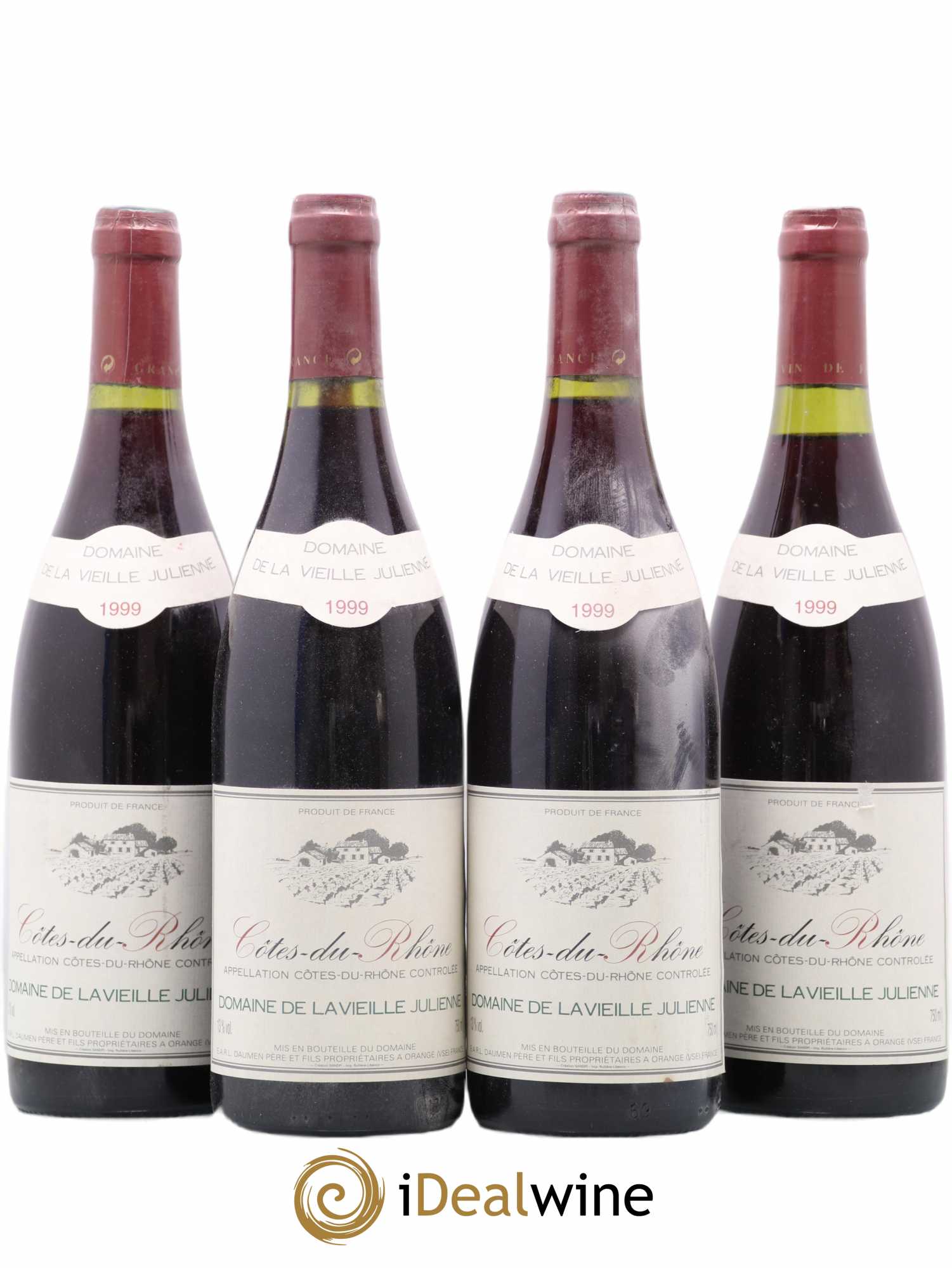 Côtes-du-Rhône Domaine De La Vieille Julienne 1999 - Posten von 4 Flaschen - 0