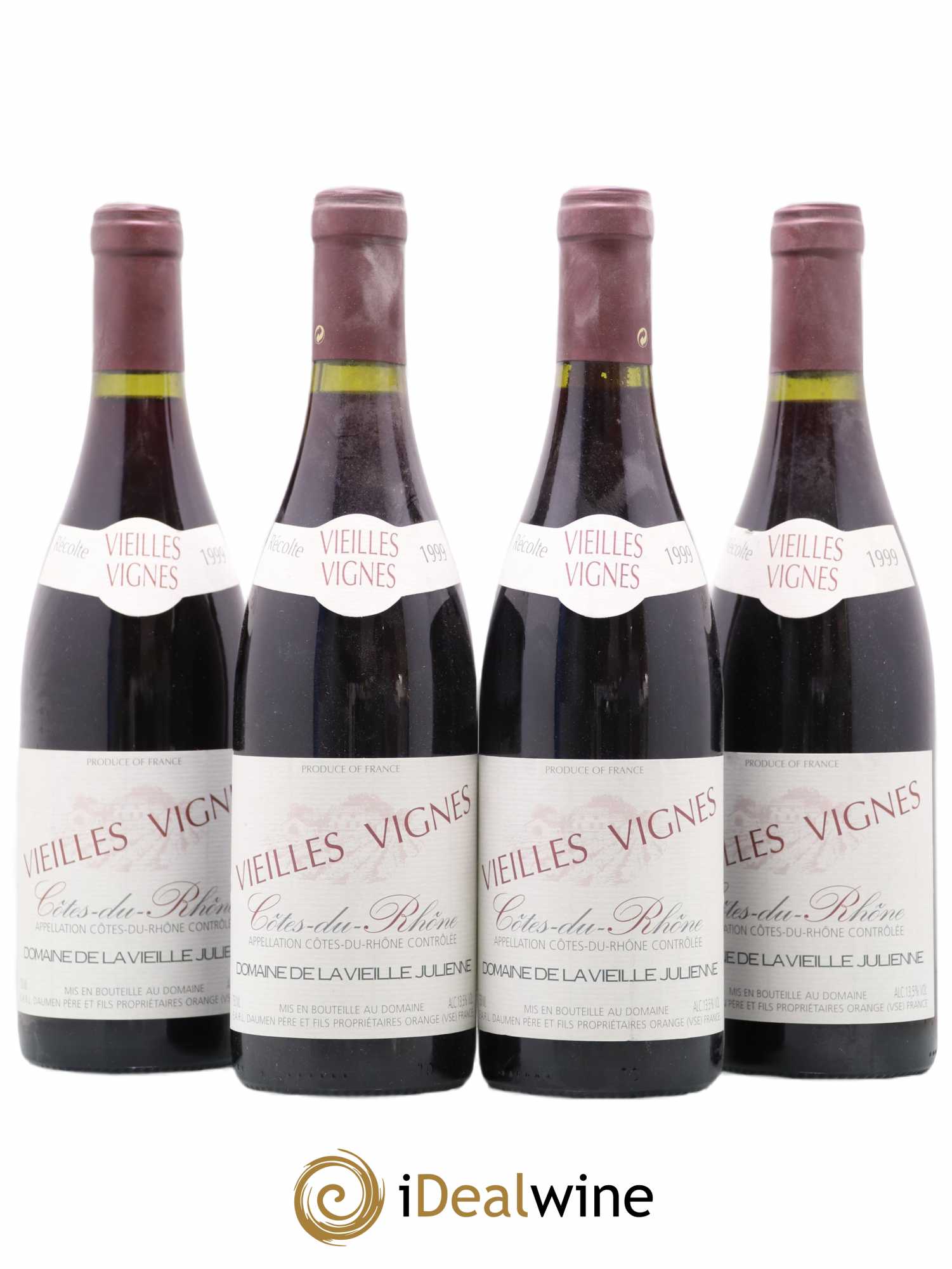 Côtes-du-Rhône Vieilles Vignes Domaine De La Vieille Julienne 1999 - Posten von 4 Flaschen - 0