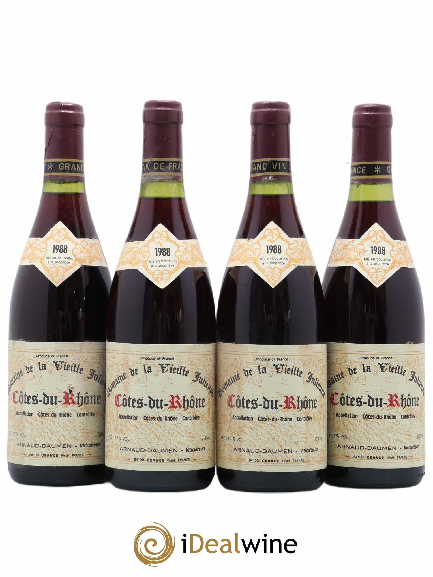 Côtes-du-Rhône Domaine De La Vieille Julienne 1988 - Posten von 4 Flaschen - 0
