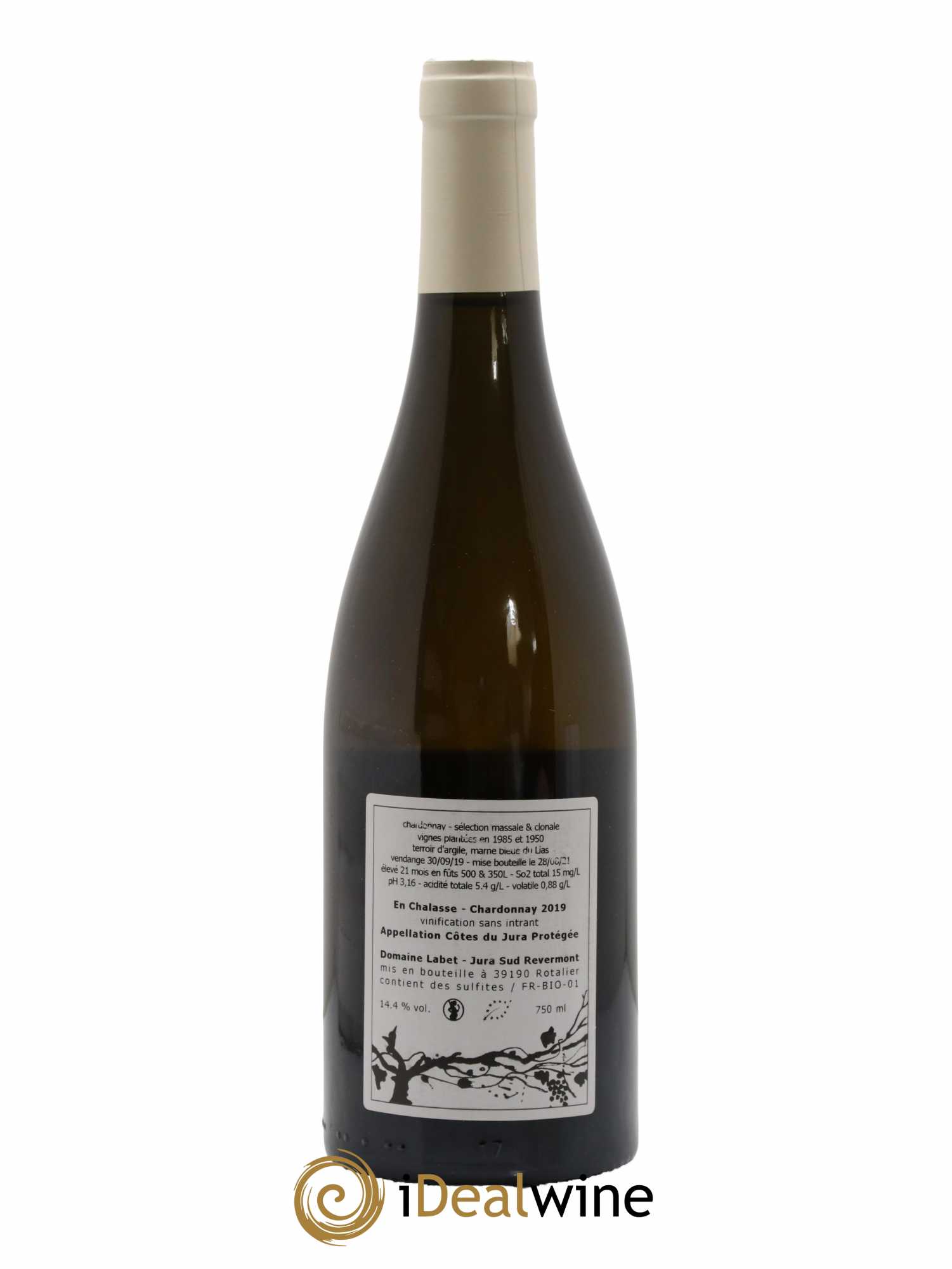Côtes du Jura Chardonnay En Chalasse Romain - Julien - Charline Labet 2019 - Lot de 1 bouteille - 1