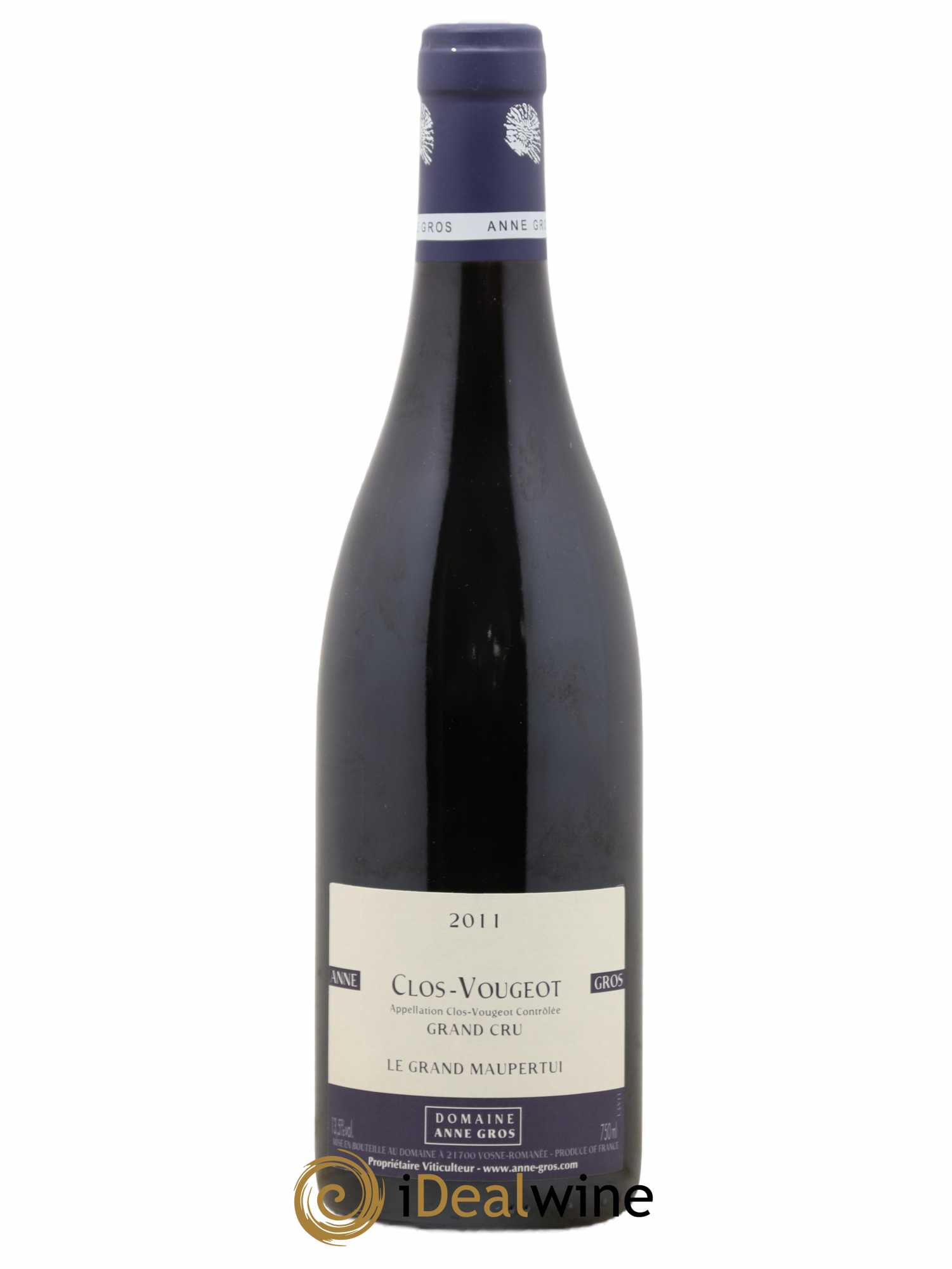 Clos de Vougeot Grand Cru Le Grand Maupertui Anne Gros 2011 - Lot de 1 bouteille - 0