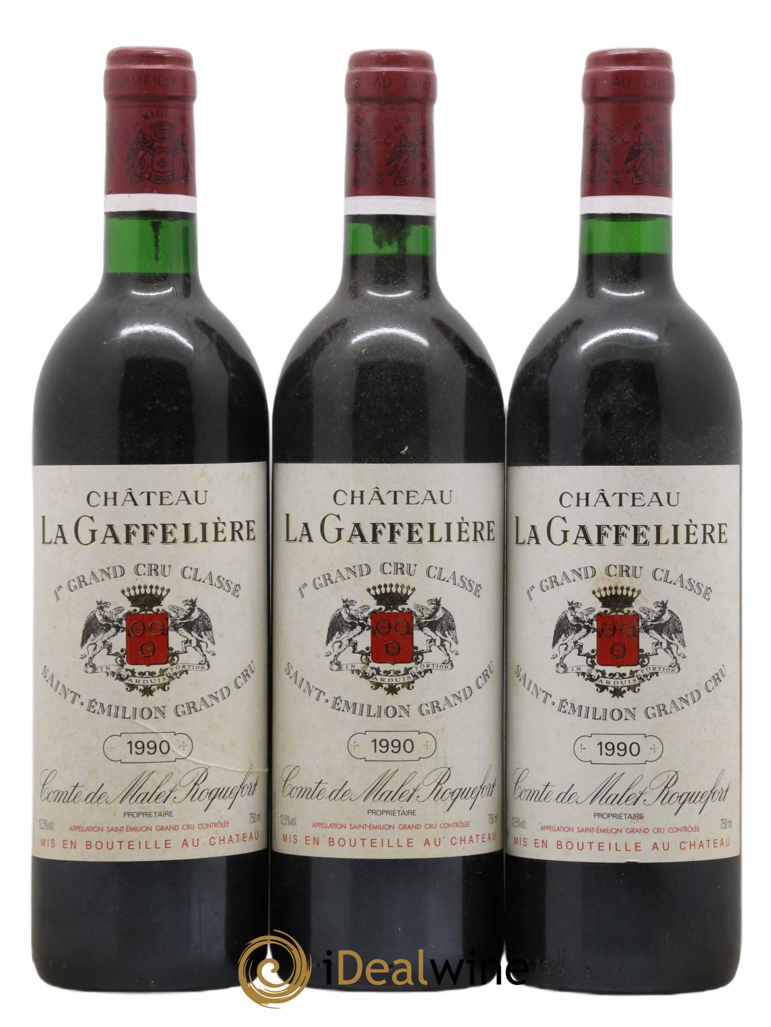 Château la Gaffelière 1er Grand Cru Classé B 1990 - Lot de 3 bouteilles - 0