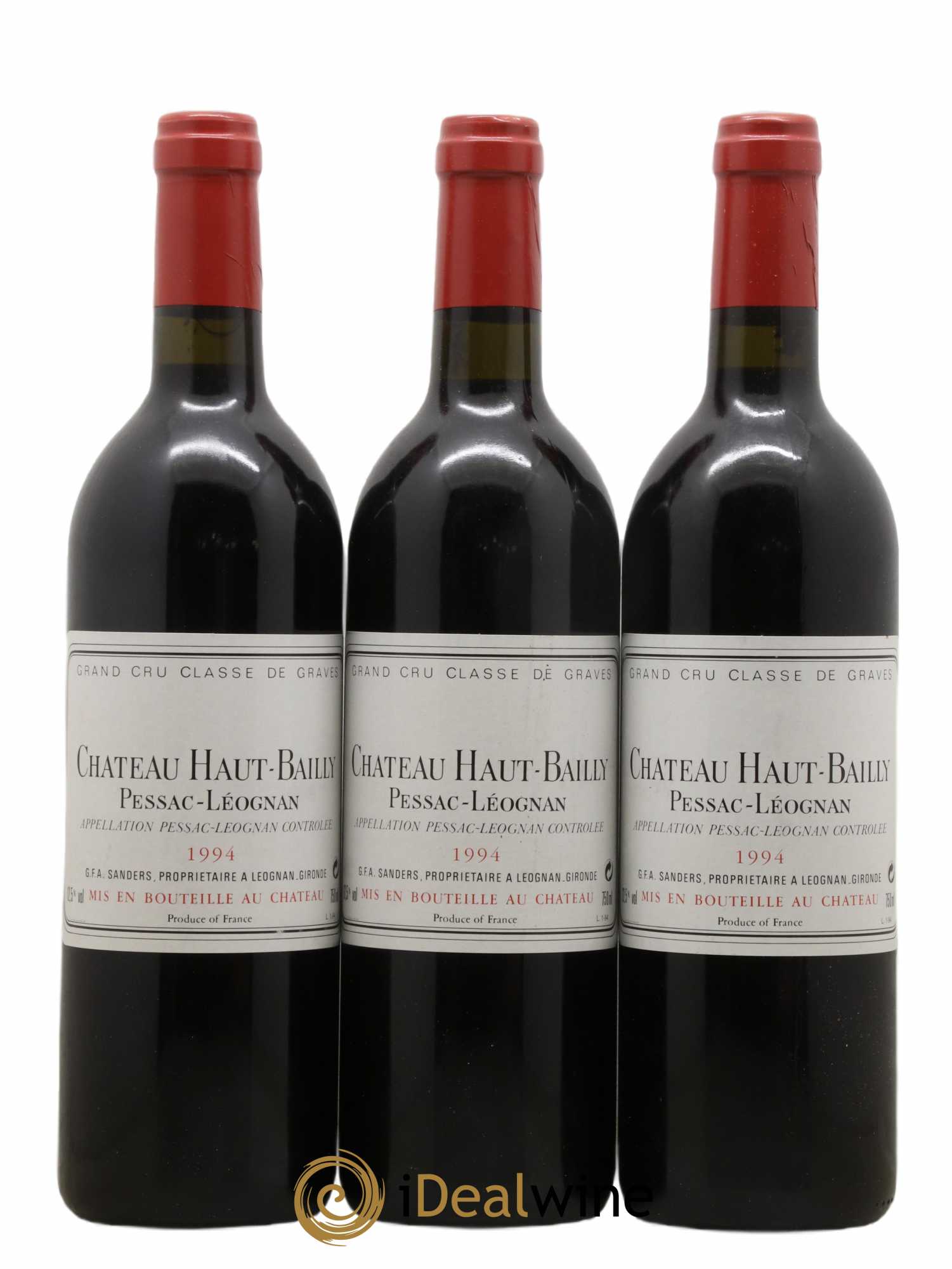 Château Haut-Bailly Cru Classé de Graves 1994 - Lot de 3 bouteilles - 0
