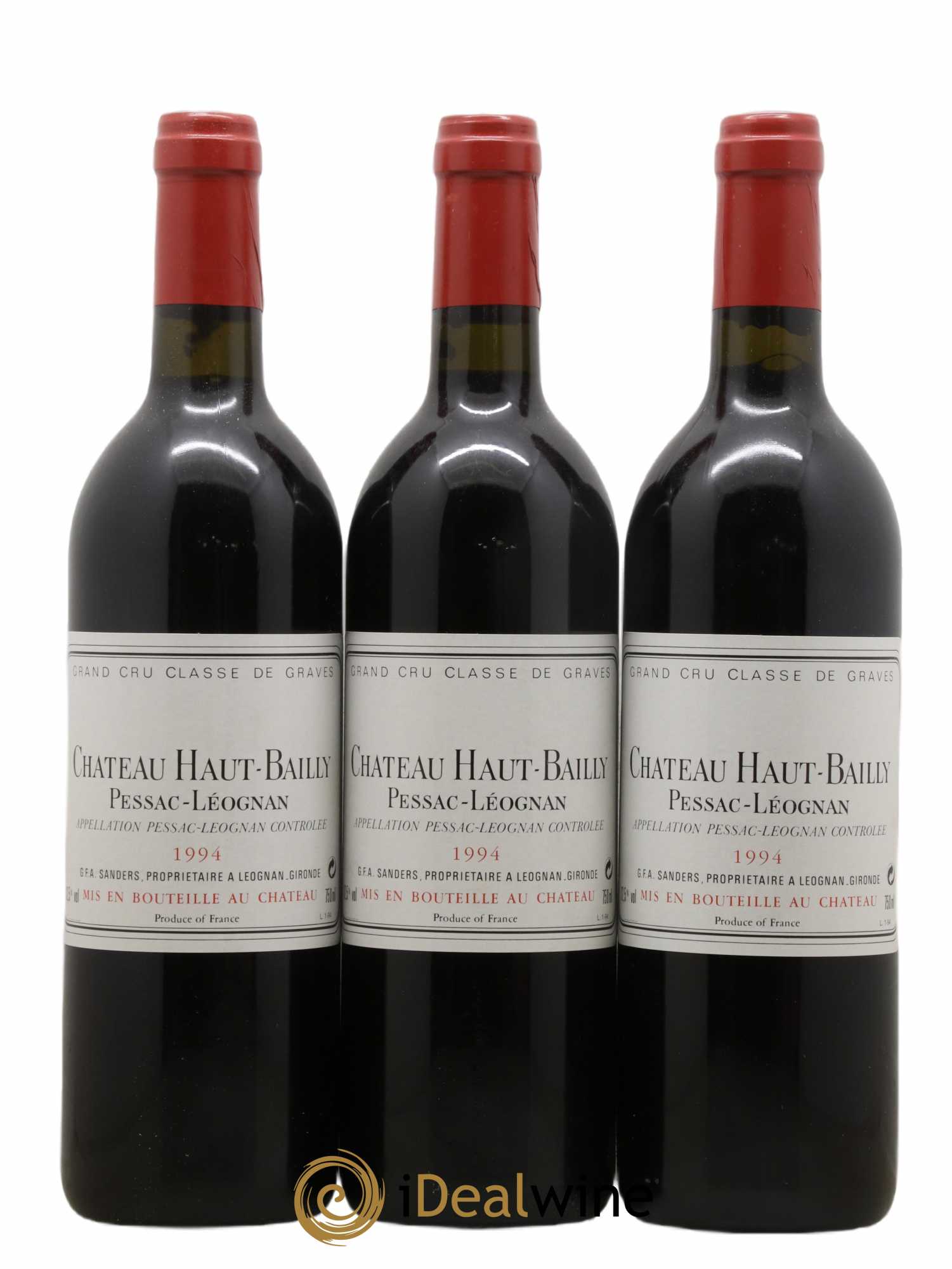 Château Haut-Bailly Cru Classé de Graves 1994 - Lot de 3 bouteilles - 0