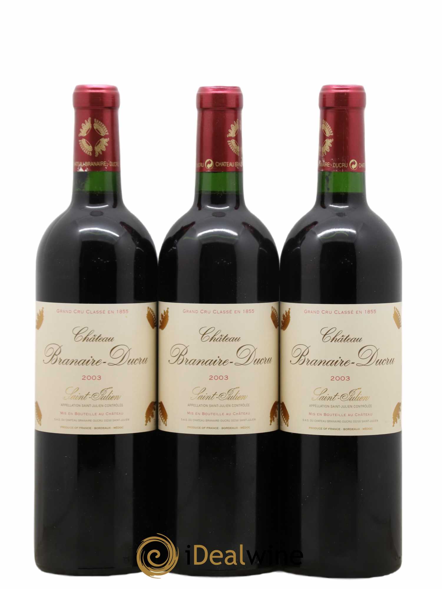 Château Branaire Ducru 4ème Grand Cru Classé 2003 - Lot de 12 bouteilles - 1