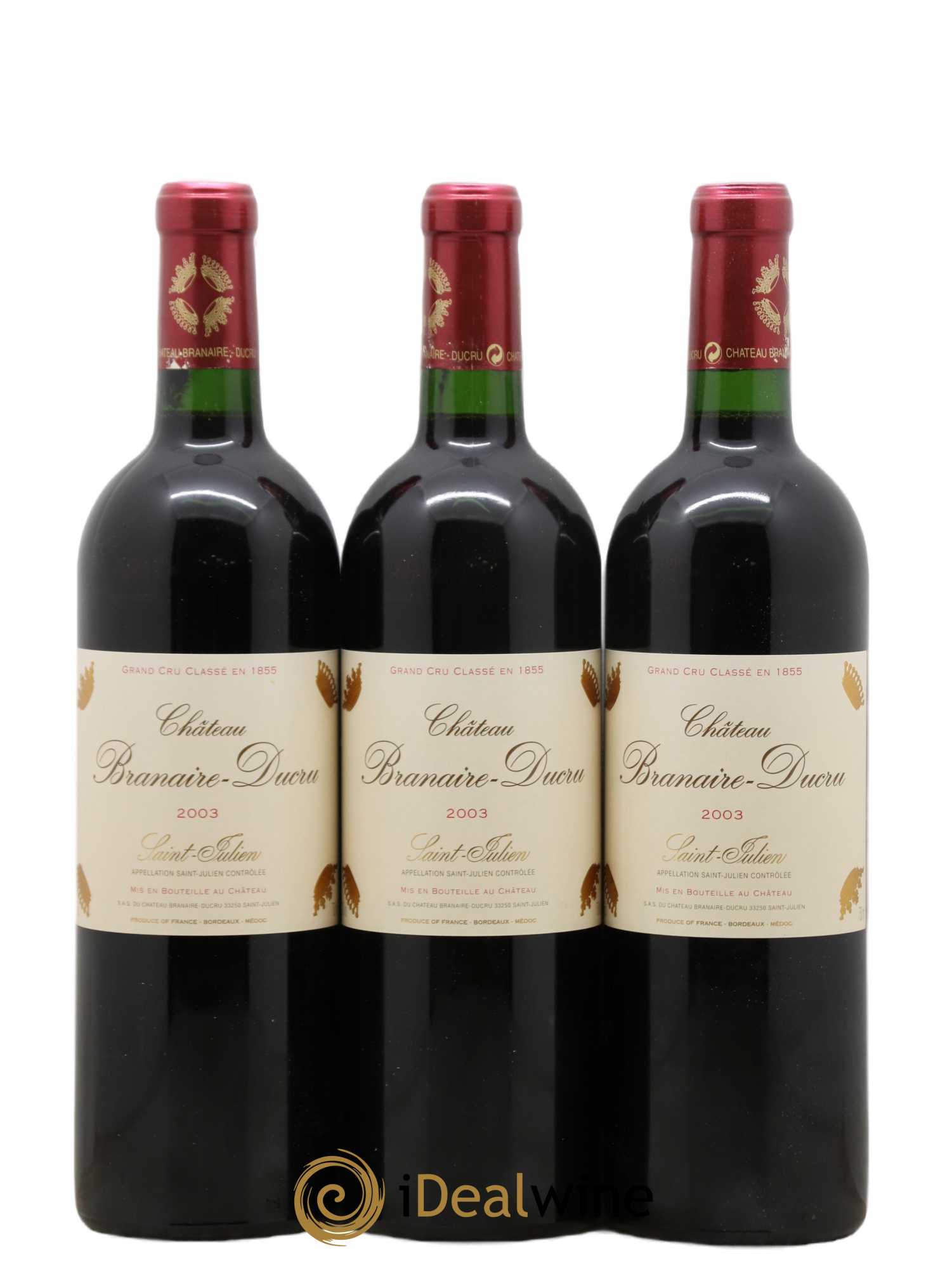Château Branaire Ducru 4ème Grand Cru Classé 2003 - Lot de 12 bouteilles - 2