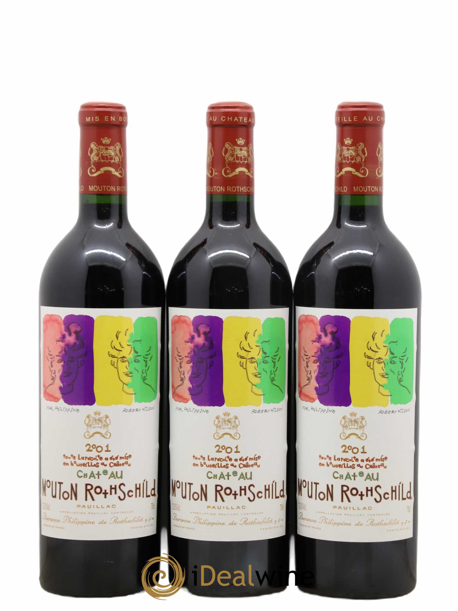 Château Mouton Rothschild 1er Grand Cru Classé 2001 - Lot de 6 bouteilles - 1