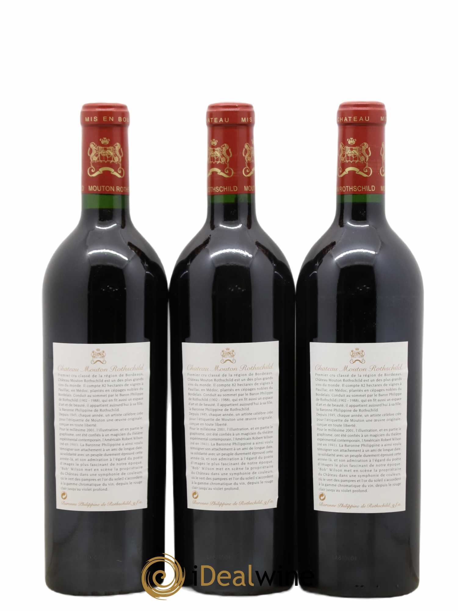 Château Mouton Rothschild 1er Grand Cru Classé 2001 - Lot de 6 bouteilles - 4