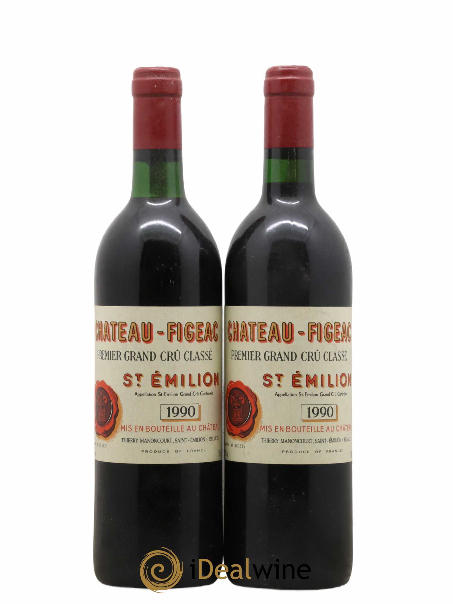 Château Figeac 1er Grand Cru Classé A 1990 - Lot of 2 bottles - 0