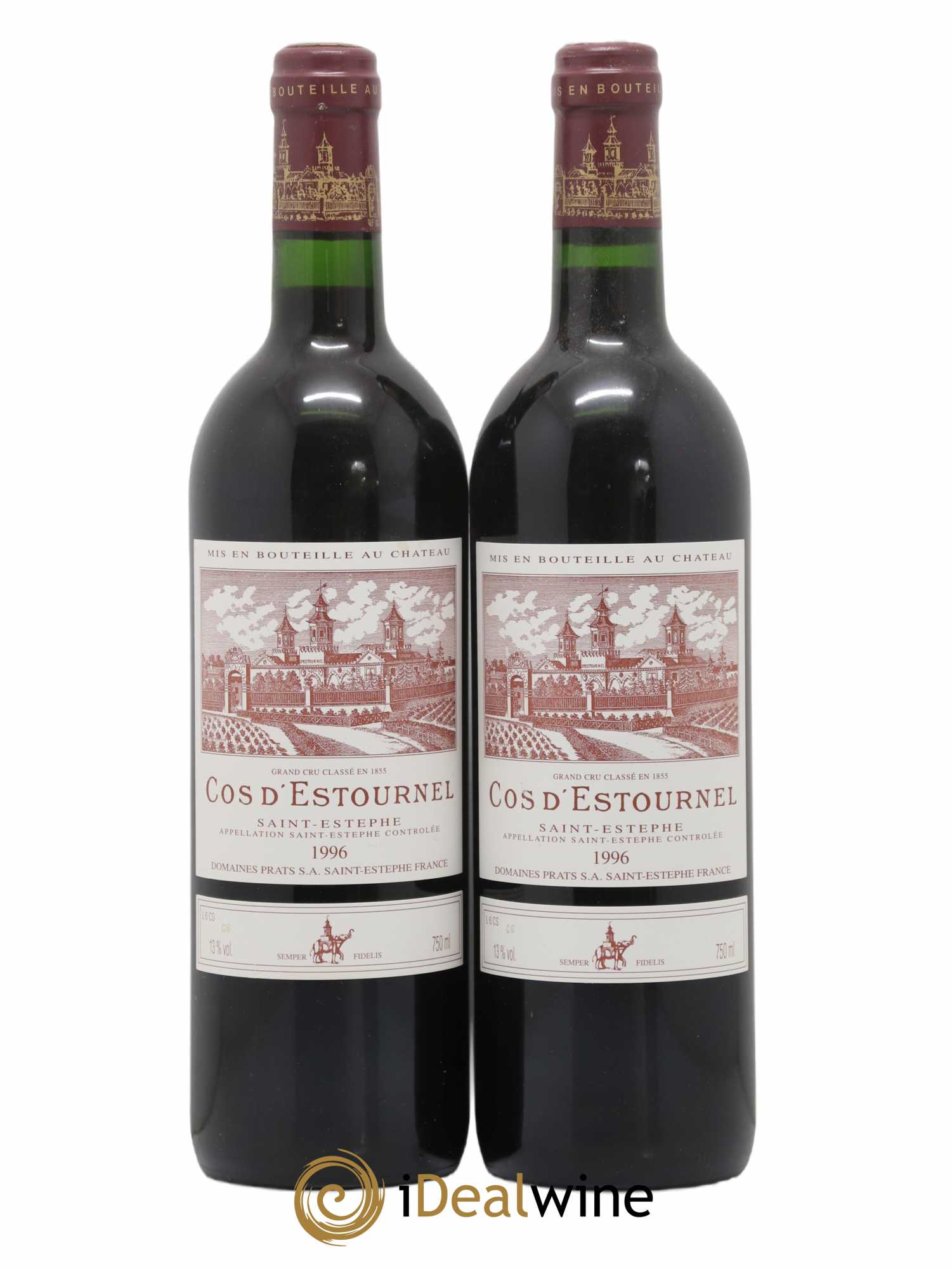 Cos d'Estournel 2ème Grand Cru Classé 1996 - Lot de 2 bouteilles - 0