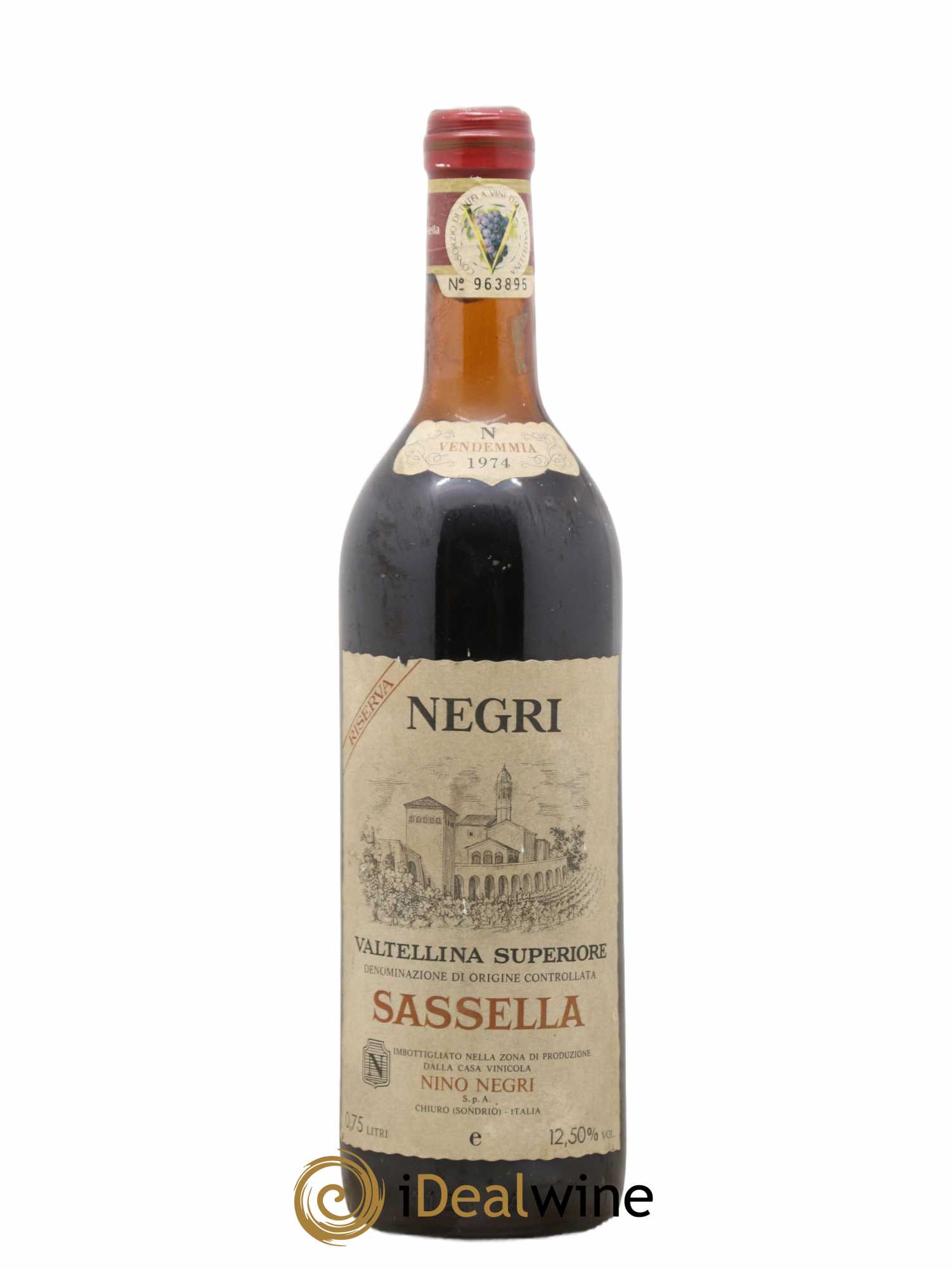 Rosso di Valtellina DOC Ar.Pe.Pe. Superiore Sassella Riserva Negri 1974 - Lot de 1 bouteille - 0