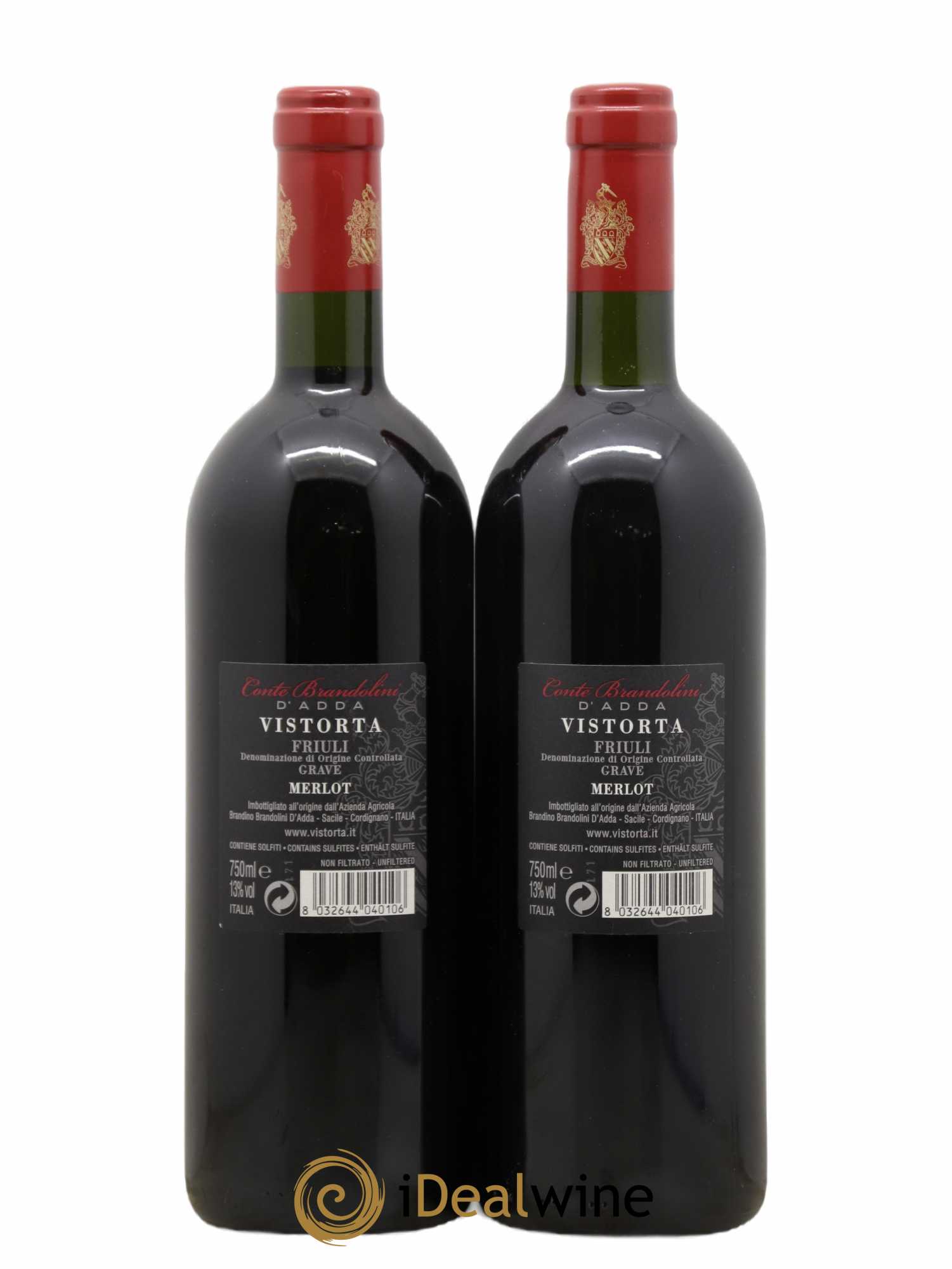 Italie Friuli Grave DOC Vistorta Conte Brandolini d'adda 2005 - Posten von 2 Flaschen - 1