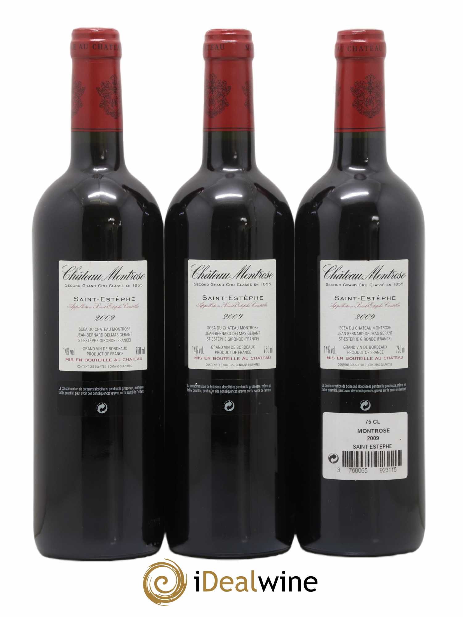 Château Montrose 2ème Grand Cru Classé 2009 - Lot de 3 bouteilles - 1
