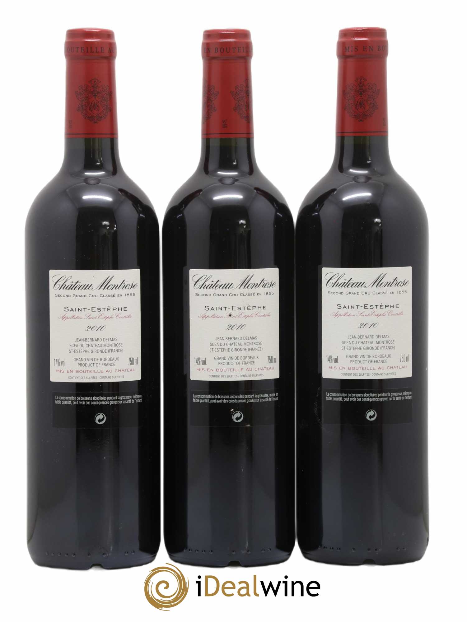 Château Montrose 2ème Grand Cru Classé 2010 - Lot de 3 bouteilles - 1